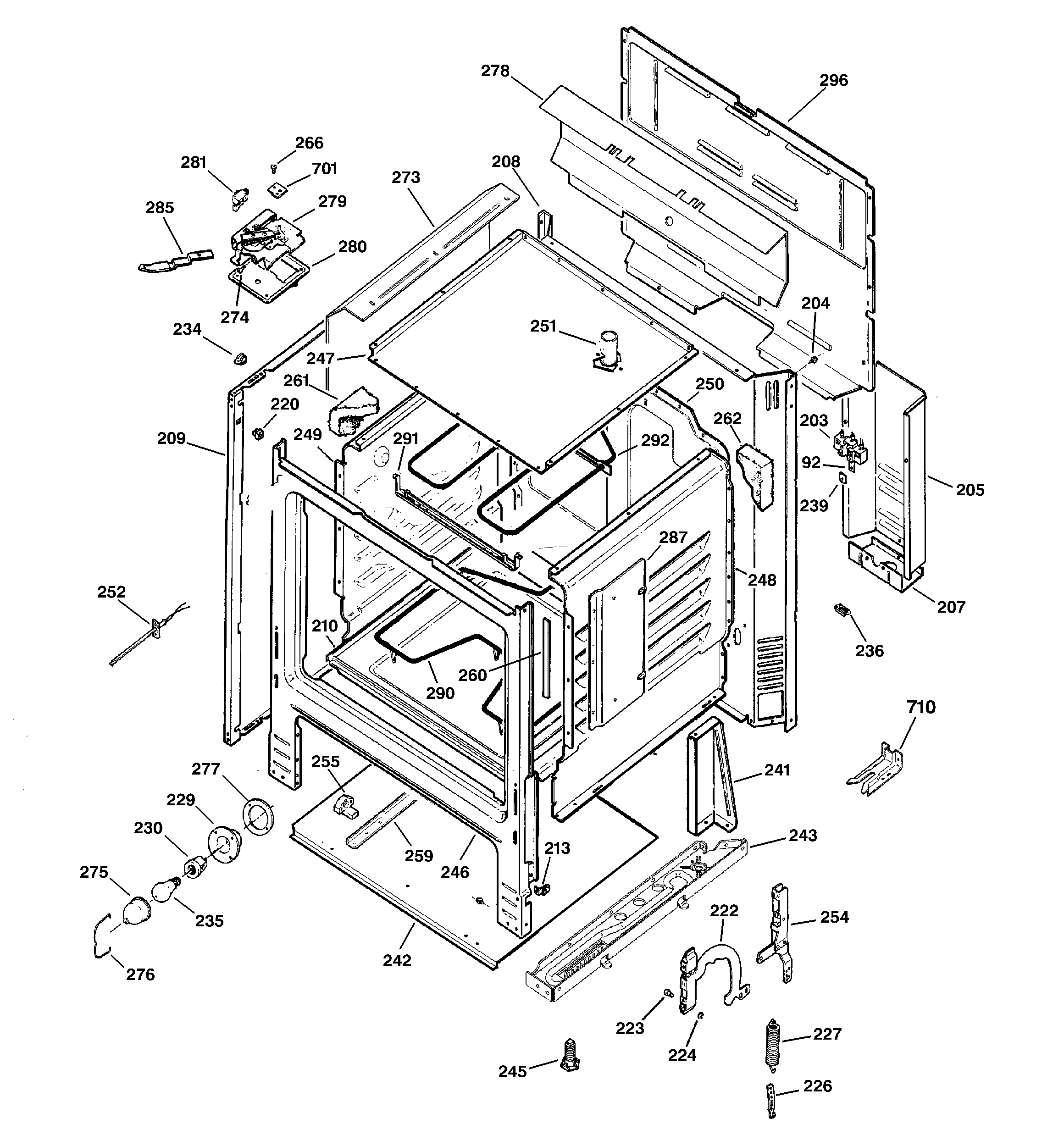 Hotpoint RB757CH1CC body parts diagram