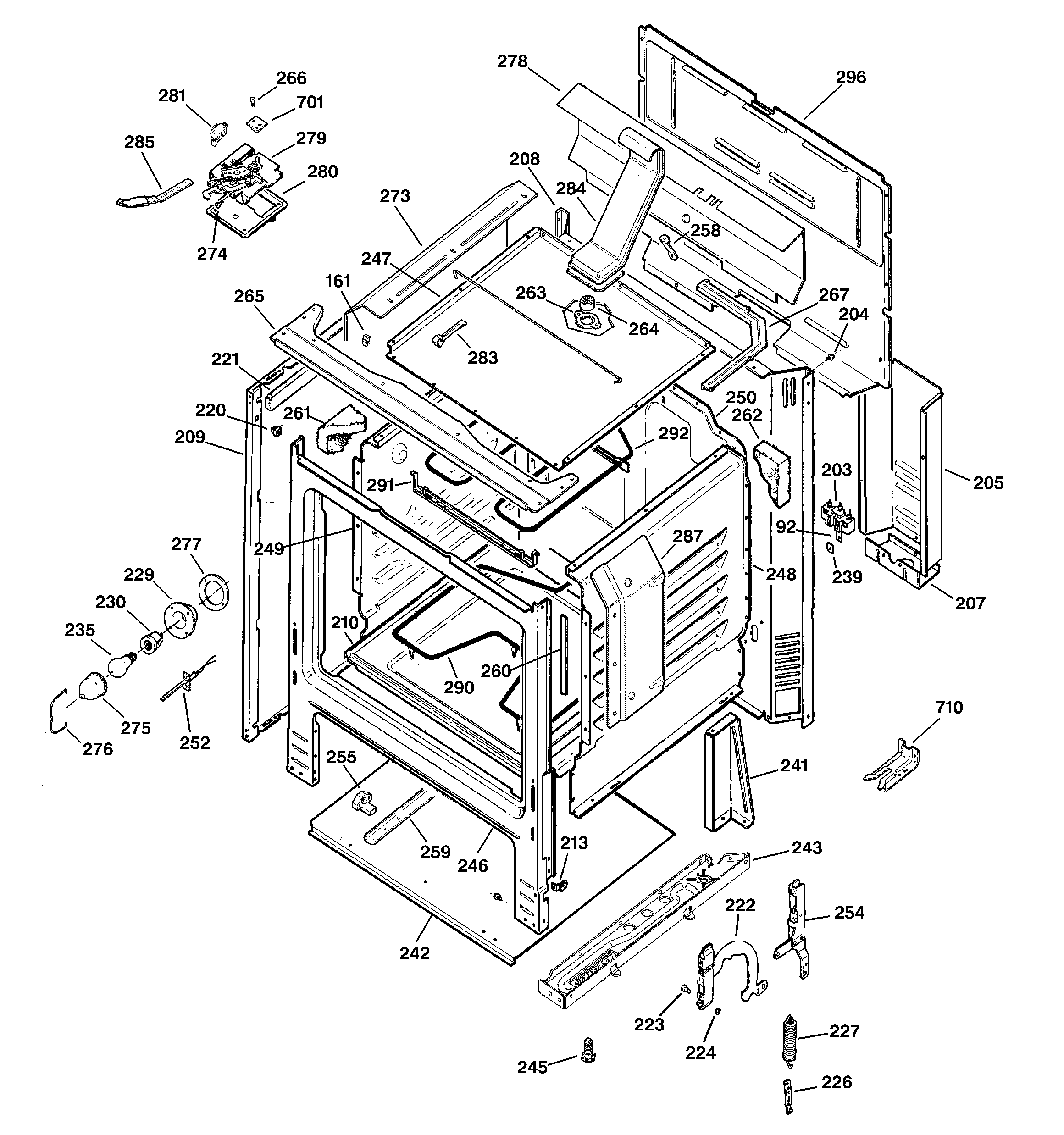 Hotpoint RB787BH1BB body parts diagram