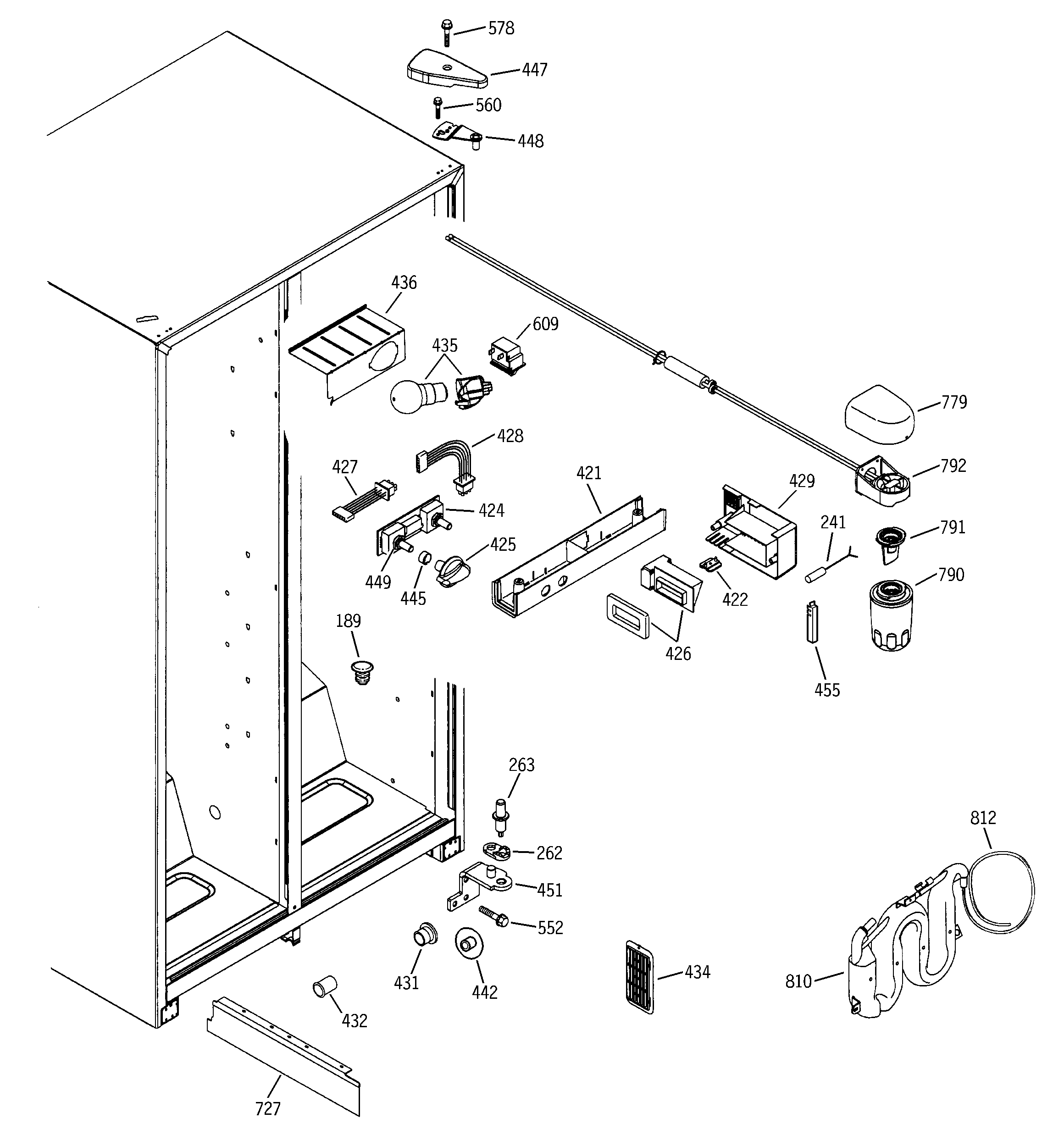 Hotpoint HSS22IFMAWW fresh food section diagram