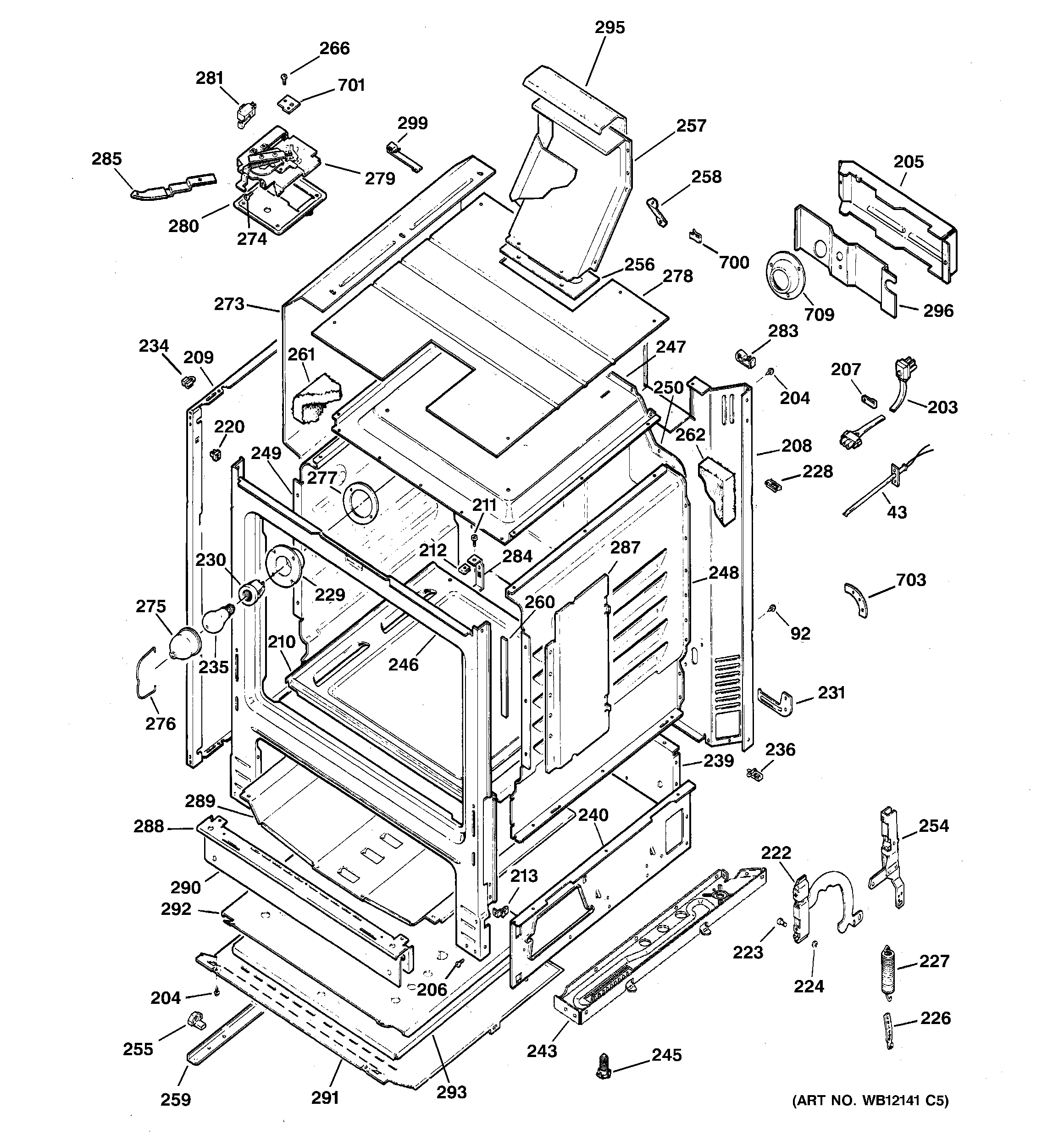 Hotpoint RGB746WEH1WW body parts diagram