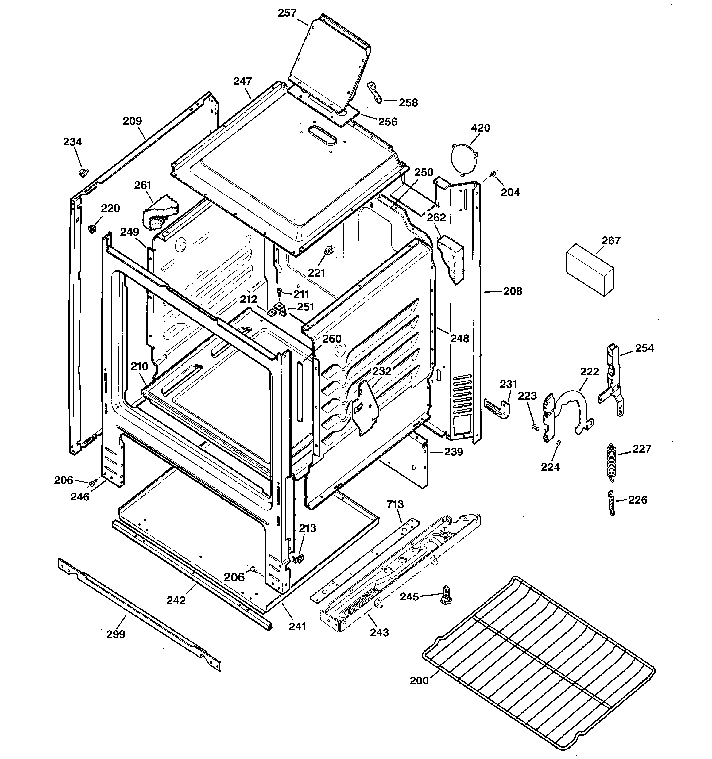 Hotpoint RGB508PPH1CT body parts diagram