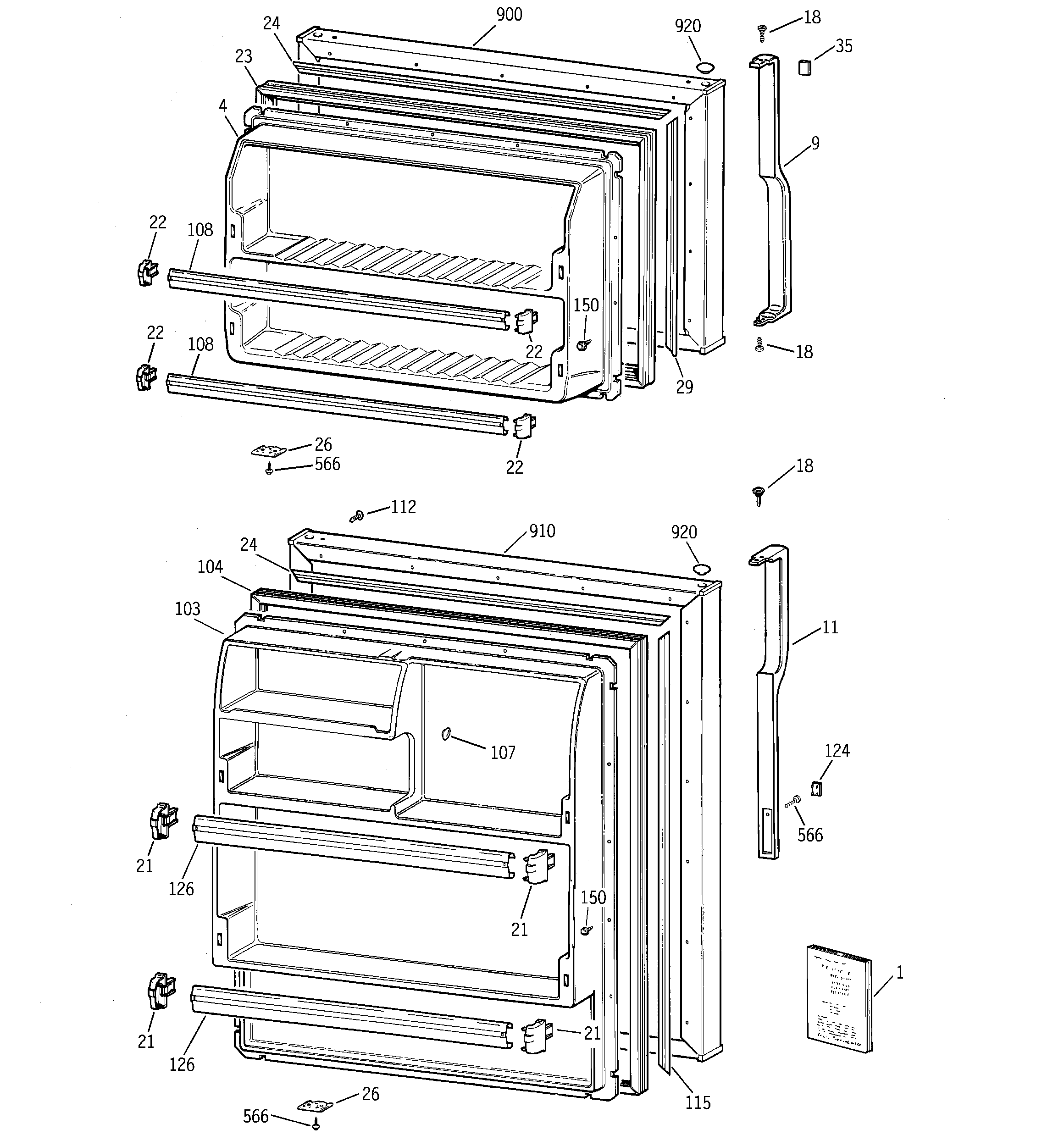 Hotpoint HTS16ABRFRWW doors diagram