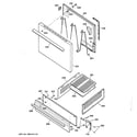 Hotpoint RGB508PPH2WH door & drawer parts diagram