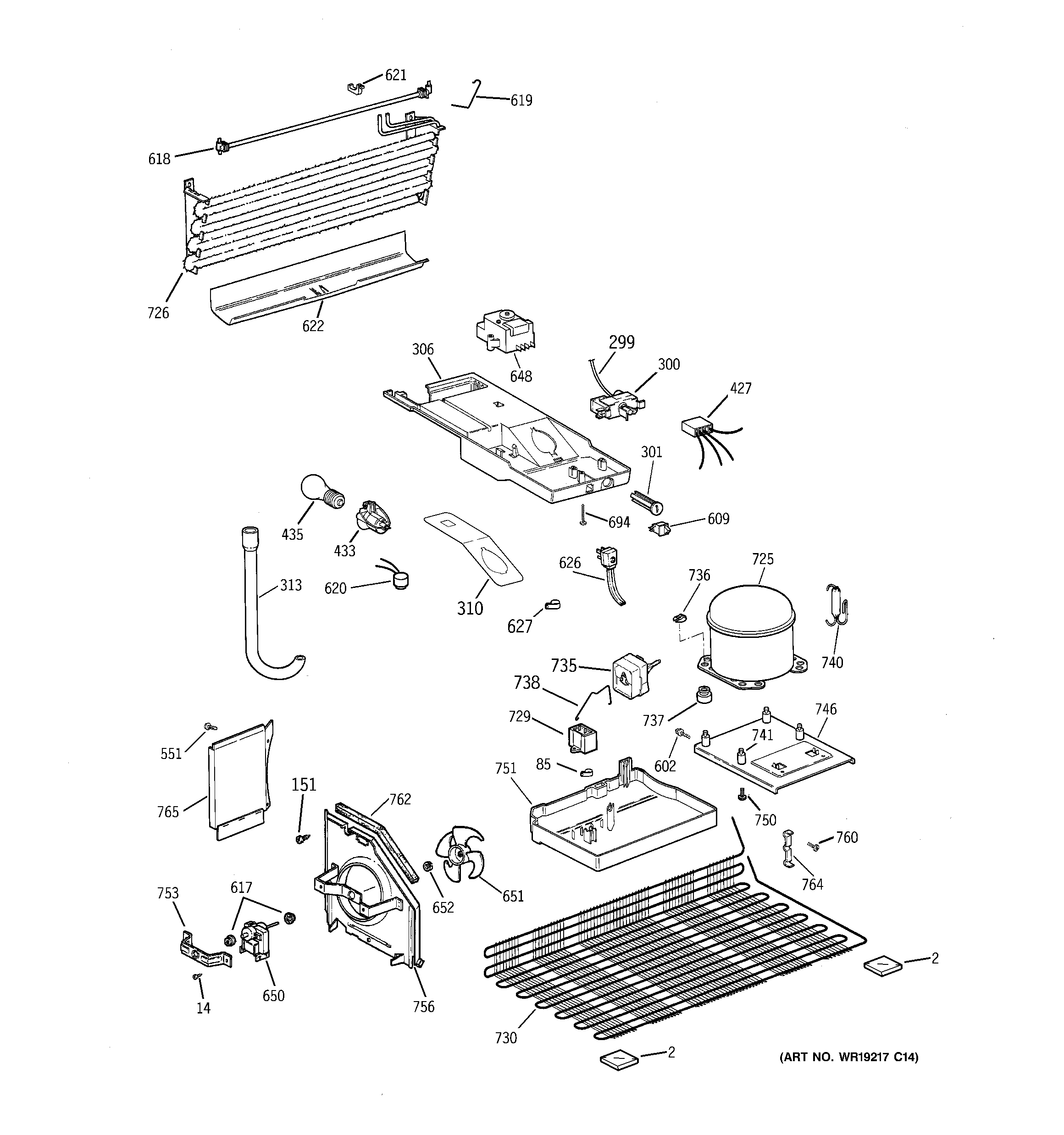 Hotpoint HTR15BBRERAA unit parts diagram