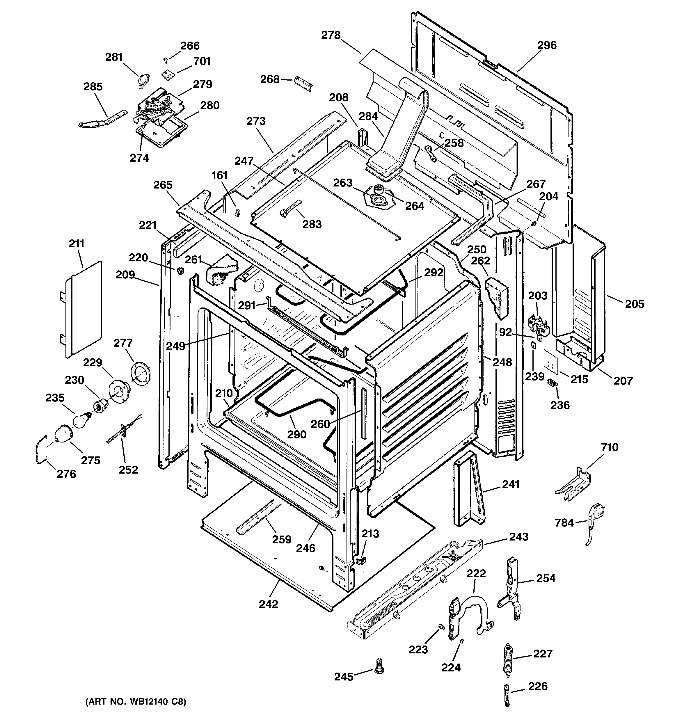 Hotpoint RCB787WJ1WW body parts diagram