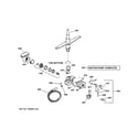 Hotpoint HDA2000G02AA motor-pump mechanism diagram
