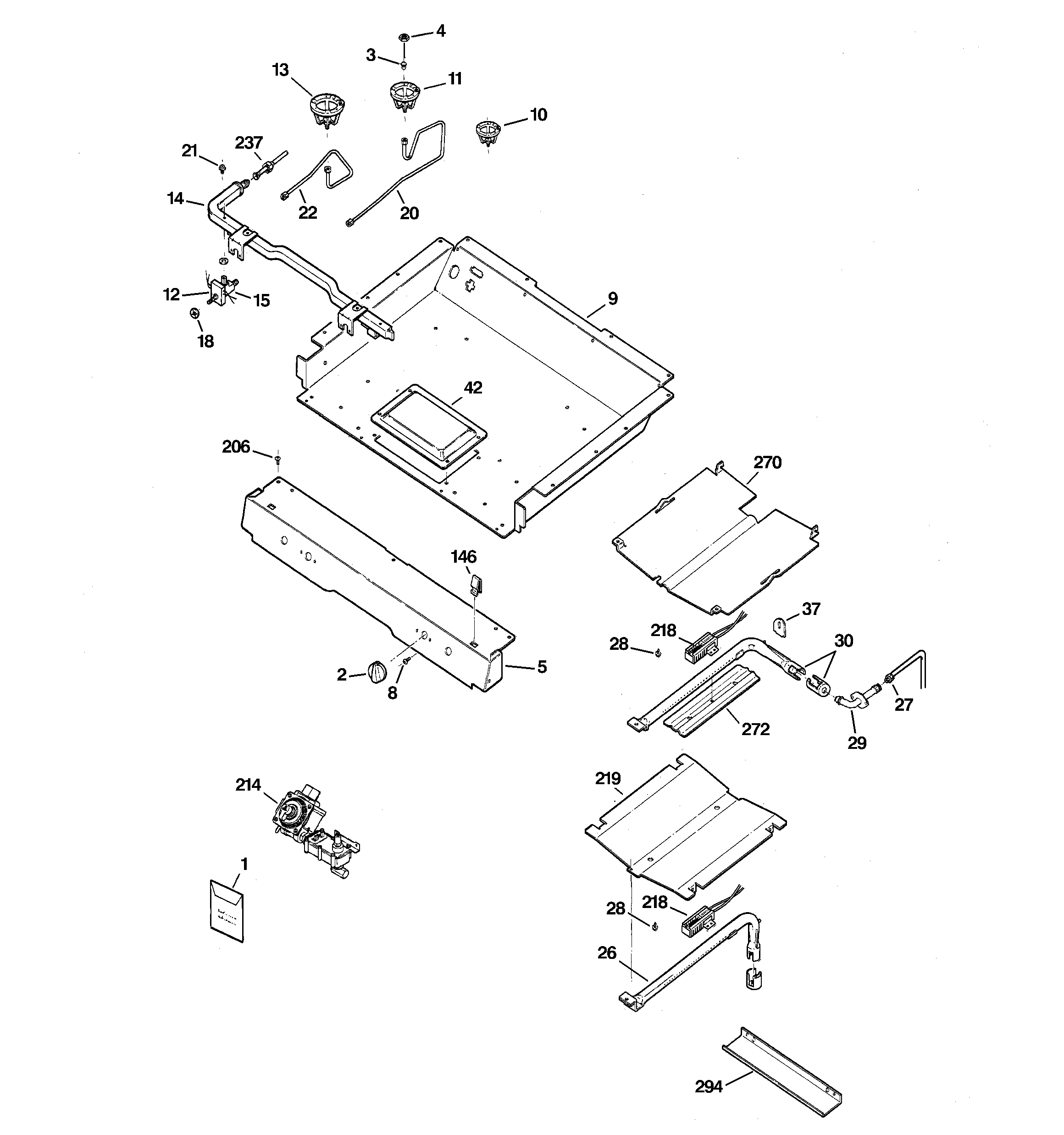 Hotpoint RGB740BEH6WH gas & burner parts diagram