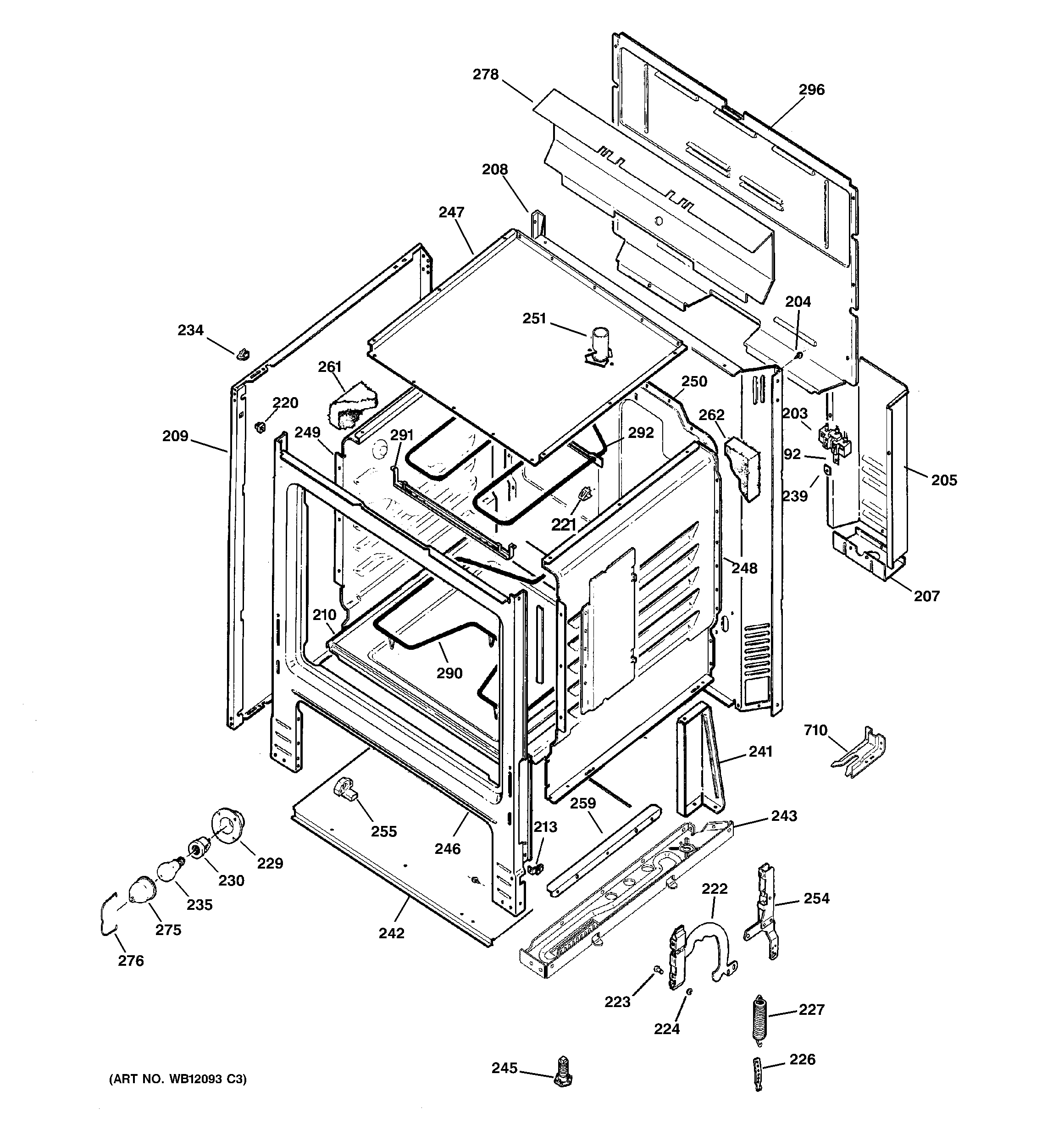 Hotpoint RB526K1BB body parts diagram