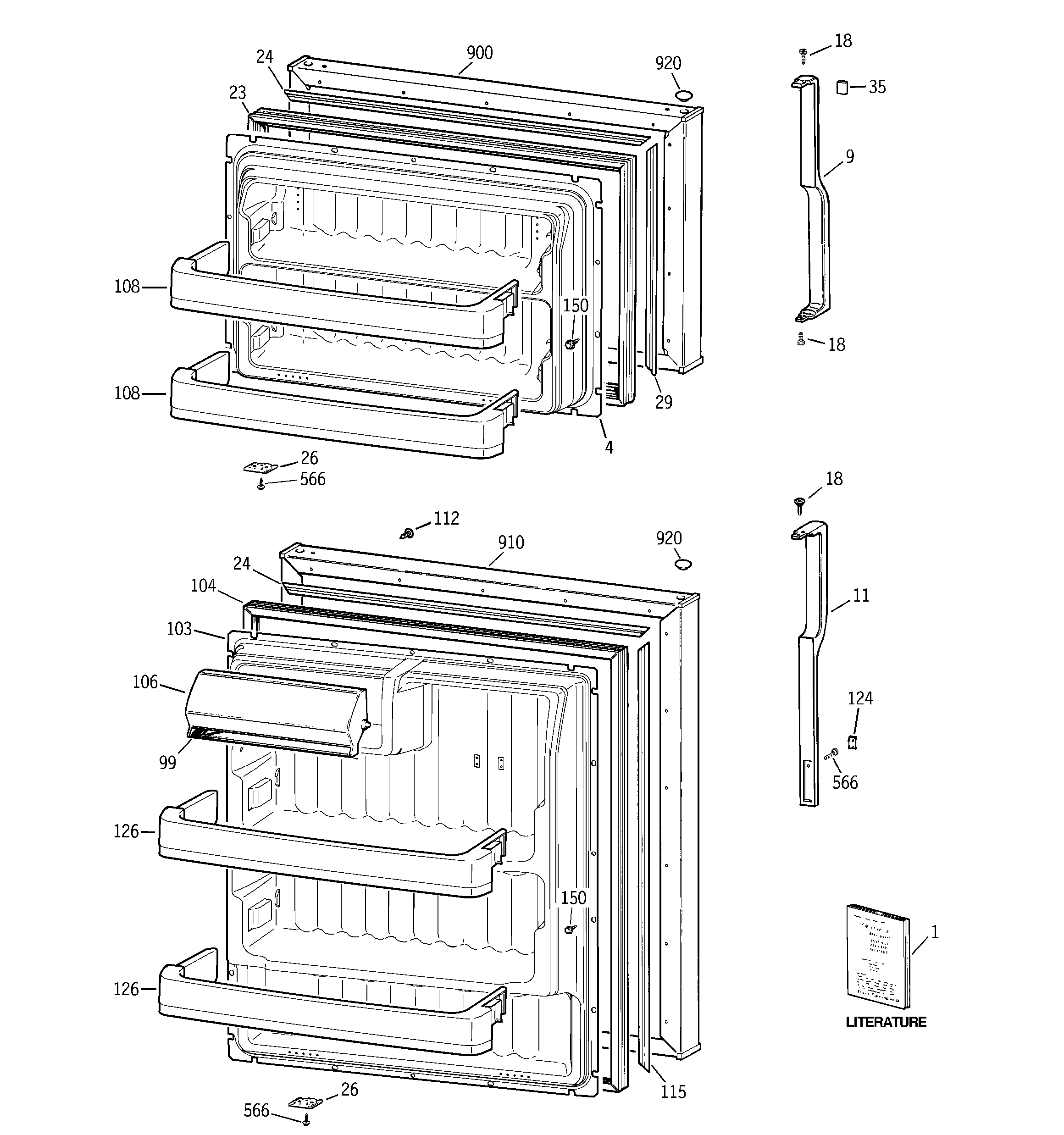 Hotpoint HTS17HBSARCC doors diagram