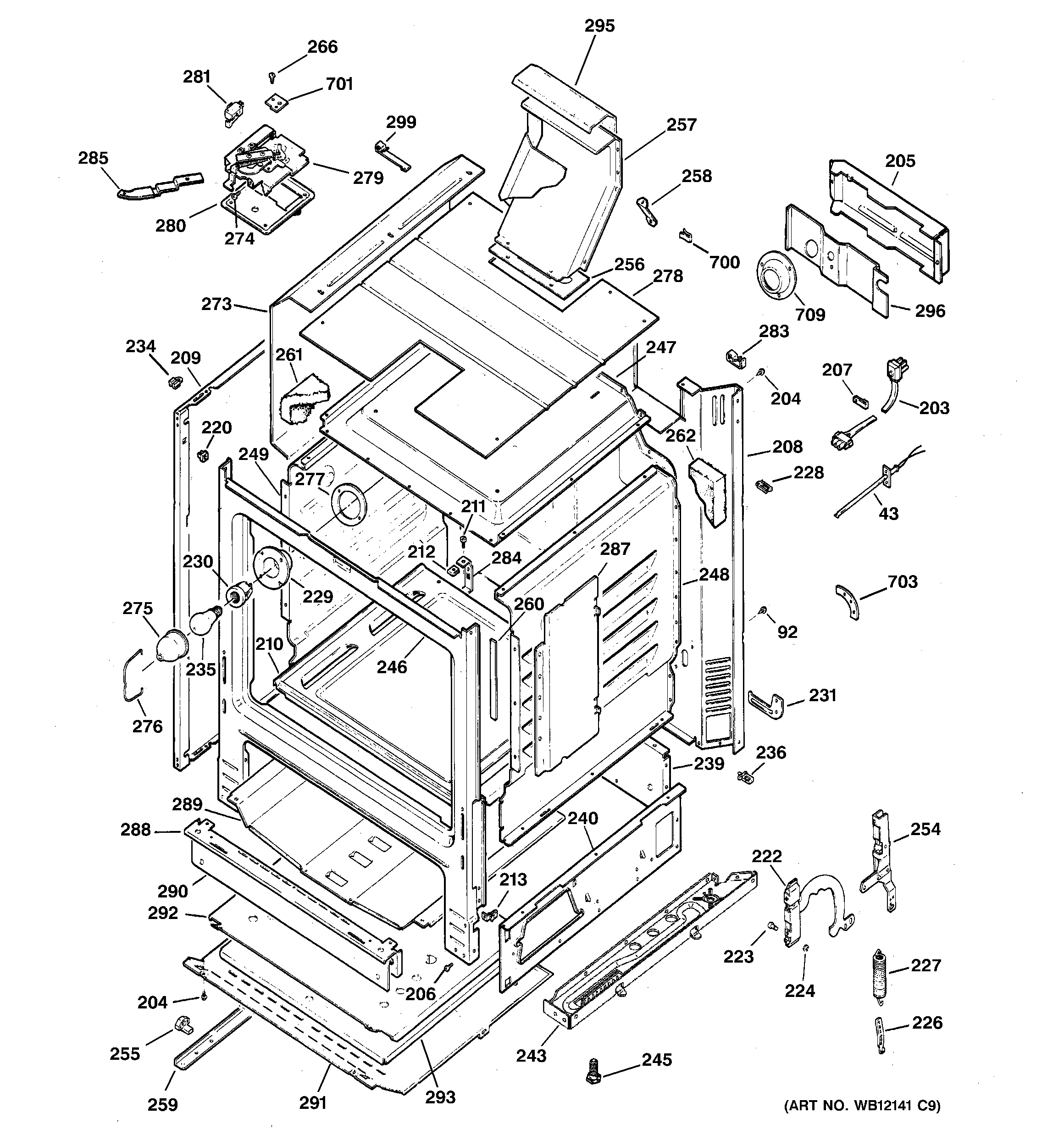 Hotpoint RGB790WEK1WW body parts diagram