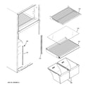 Hotpoint HTS18BBPURWW fresh food shelves diagram