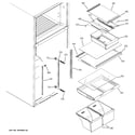 Hotpoint HTS18ICSURBB fresh food shelves diagram
