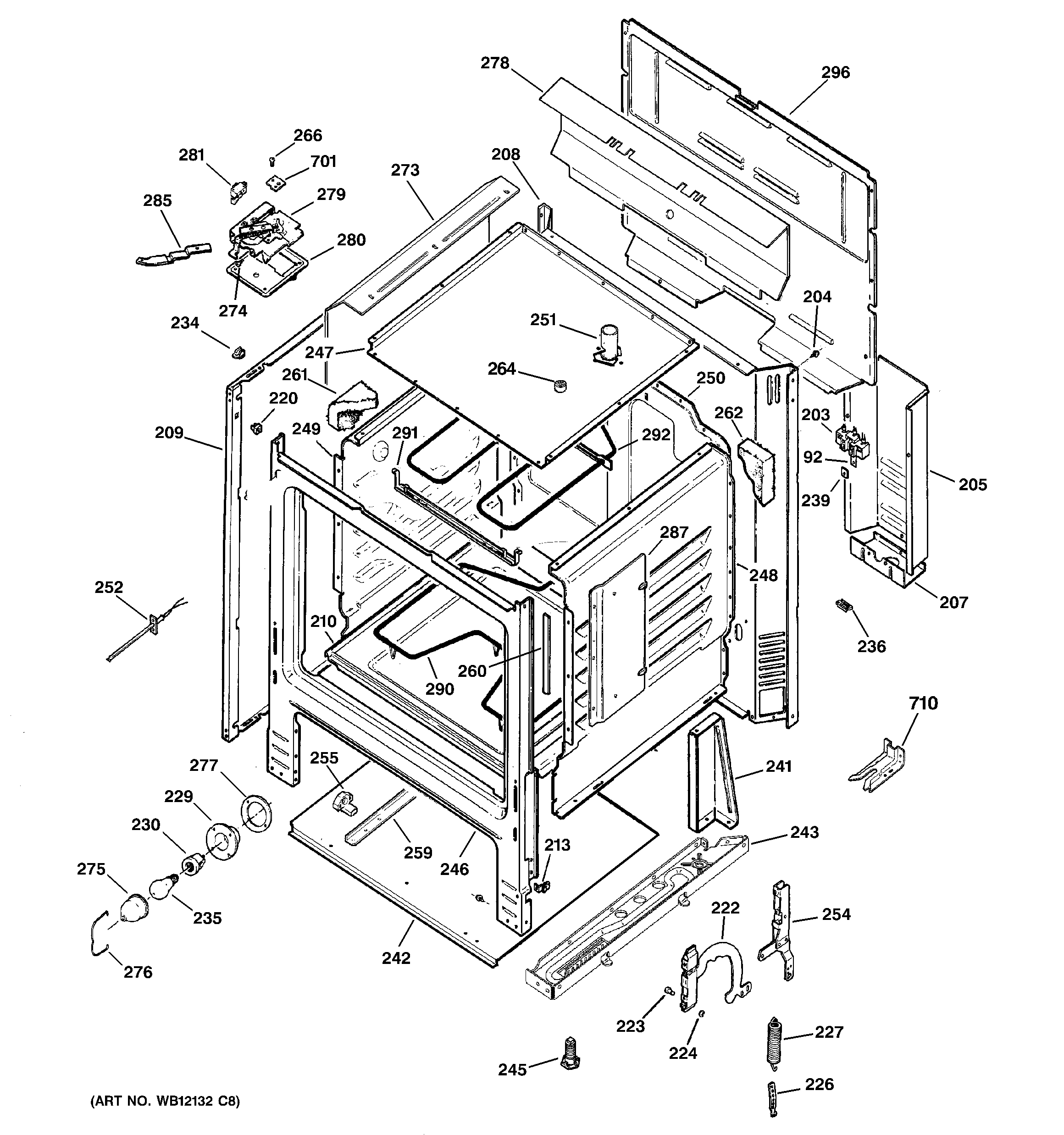 Hotpoint RB757BH2WH body parts diagram