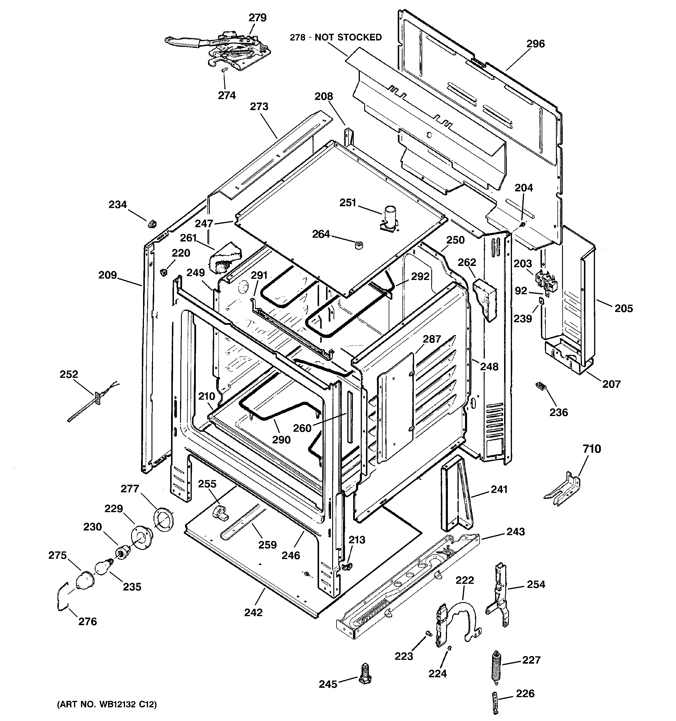 Hotpoint RB757WH3WW body parts diagram