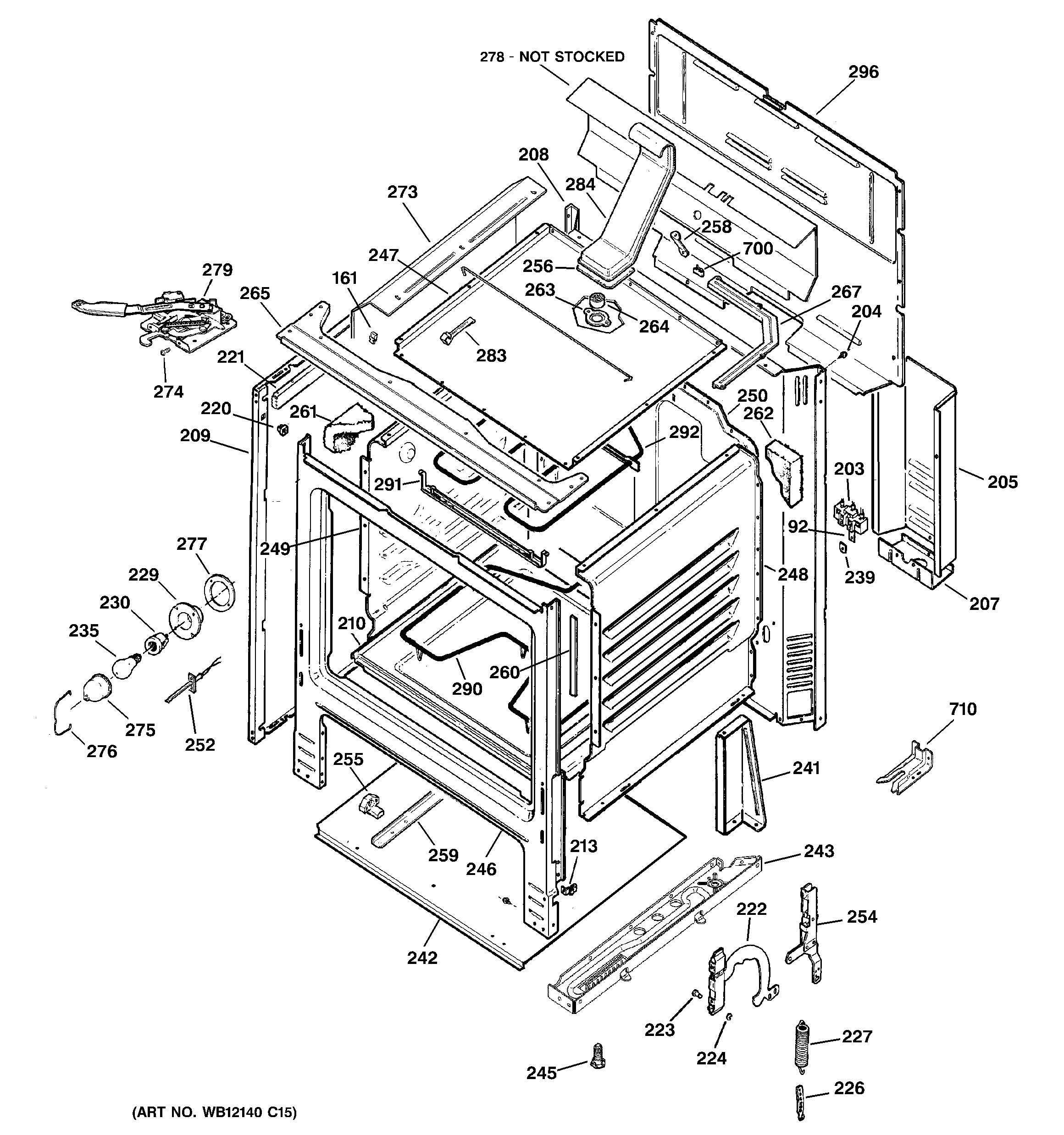 Hotpoint RB790BK2BB body parts diagram