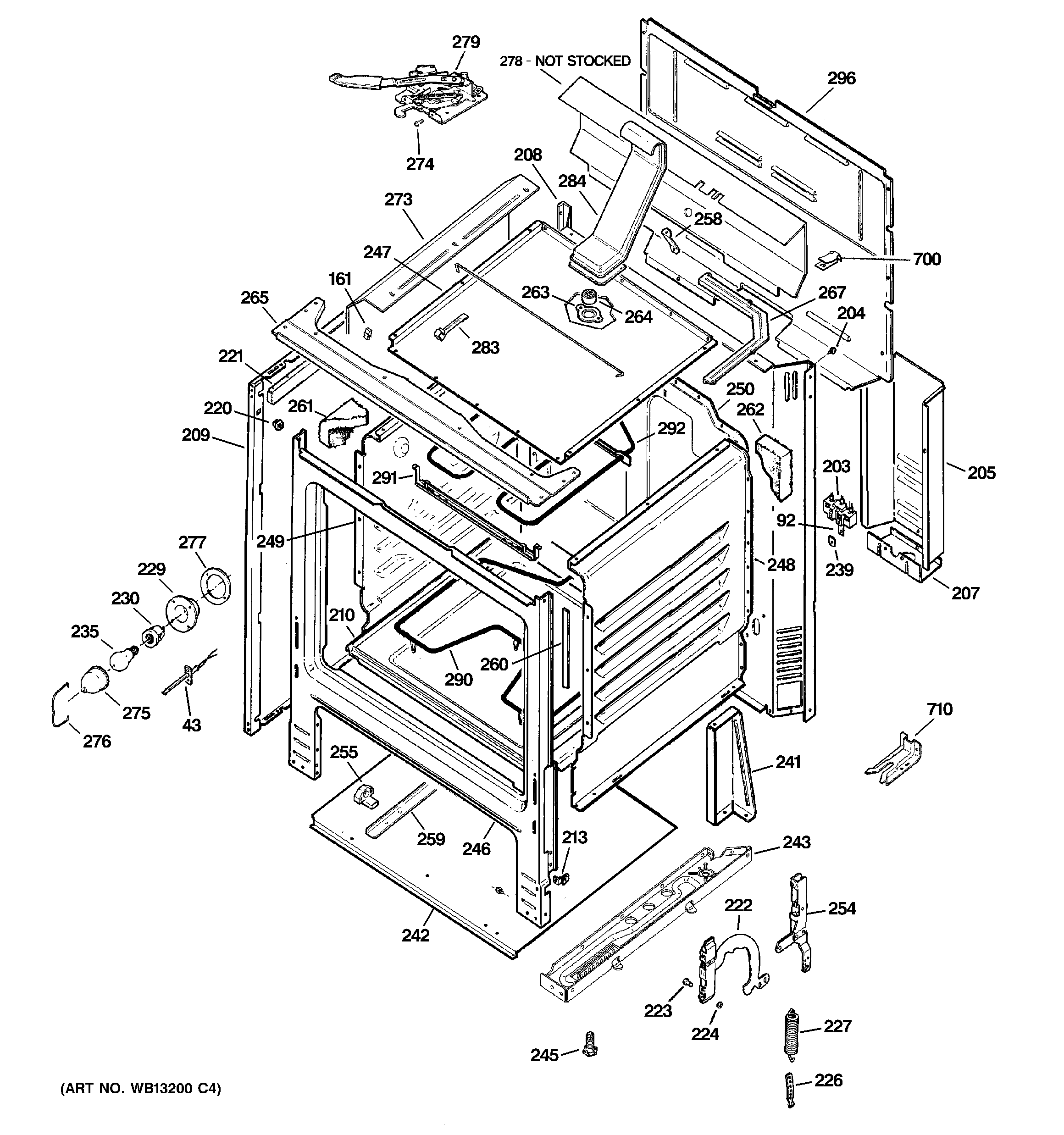 Hotpoint RB790SH3SA body parts diagram