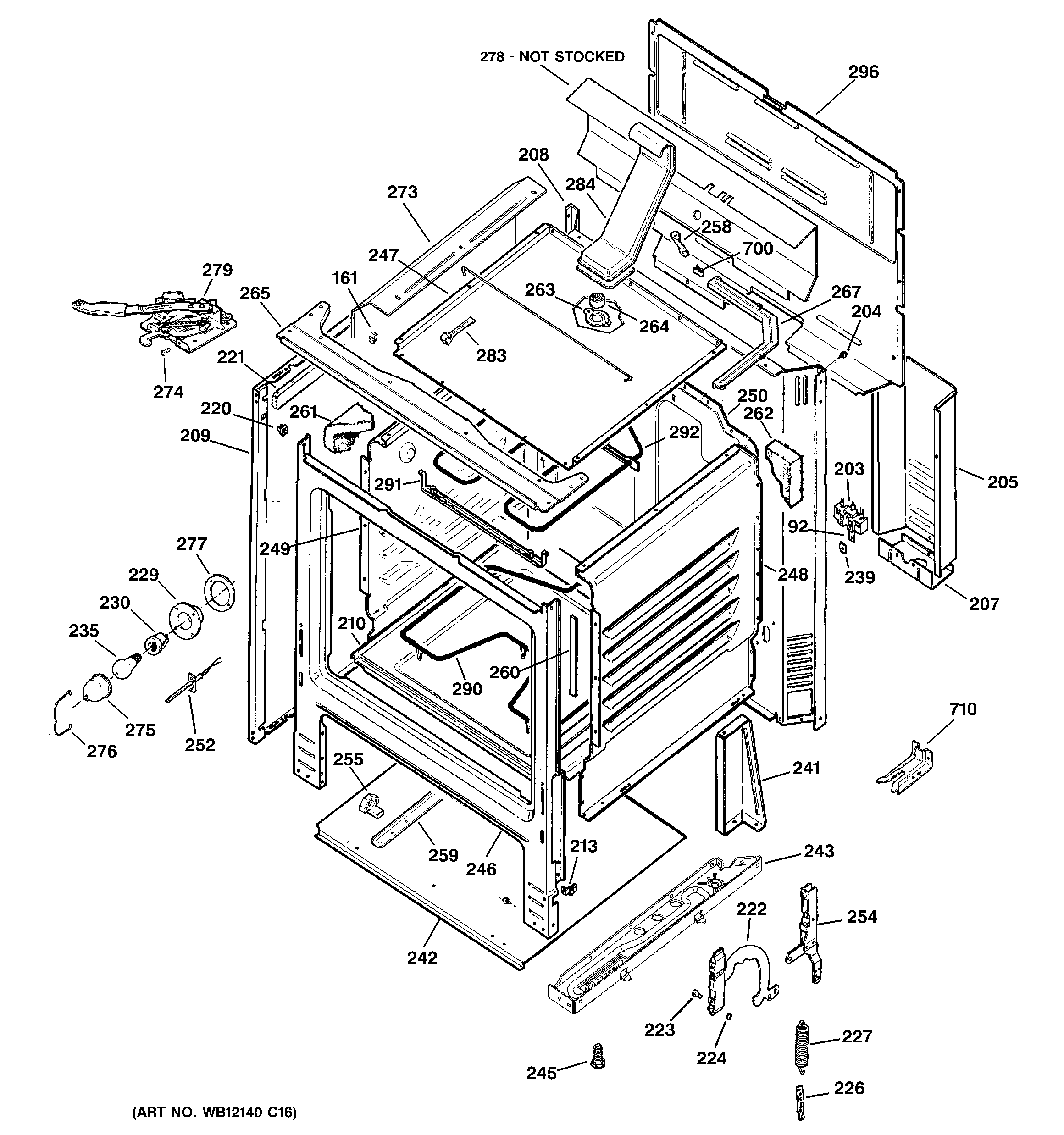 Hotpoint RB787WH3WW body parts diagram