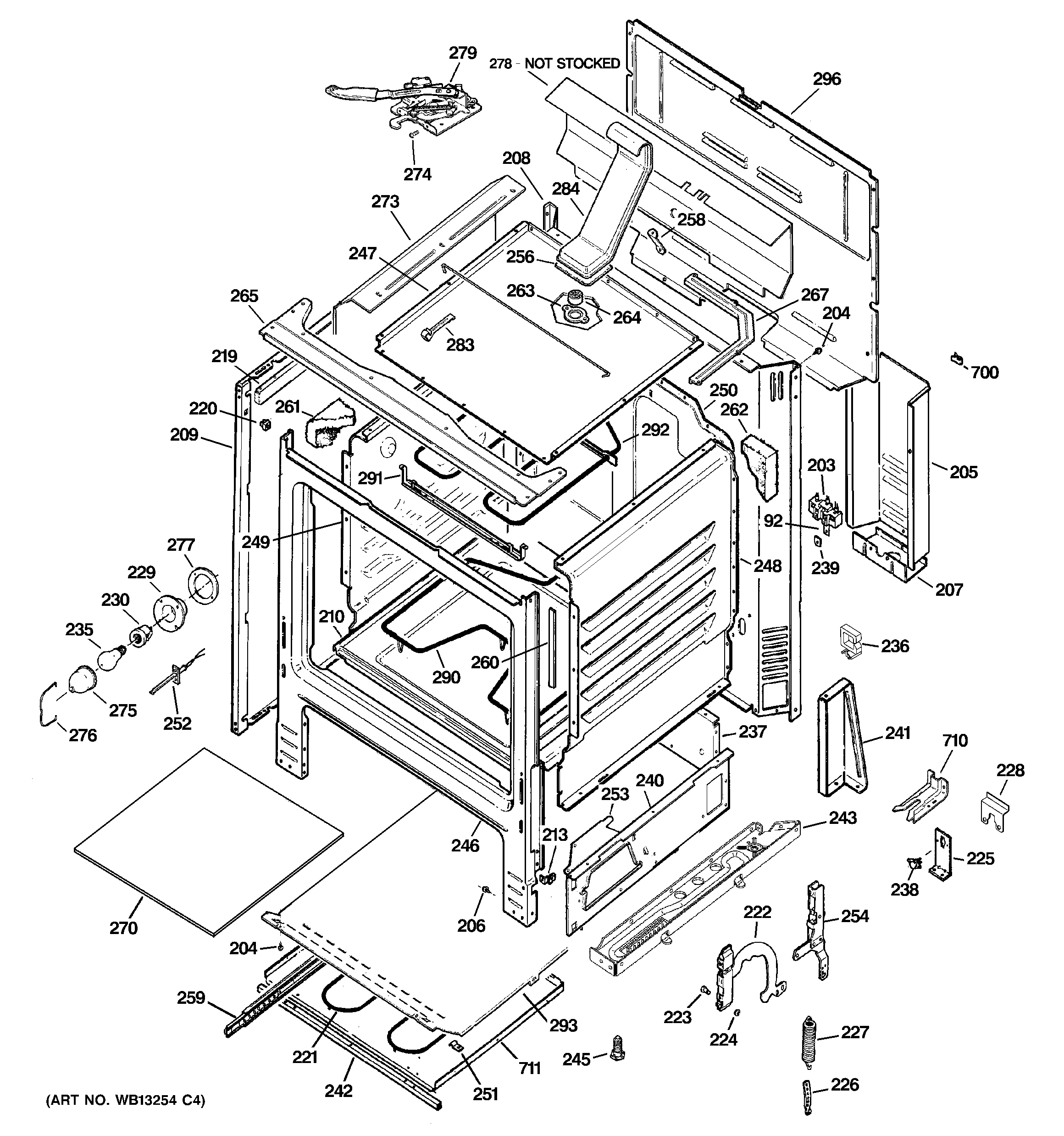 Hotpoint RB800SJ4SA body parts diagram