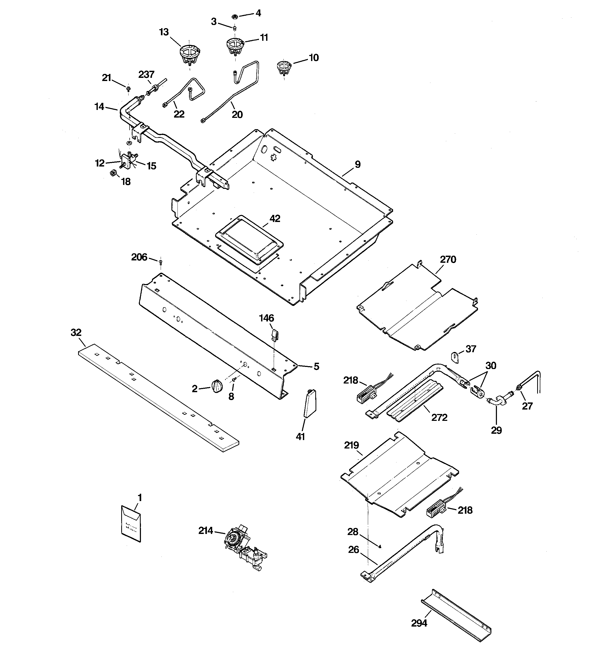 Hotpoint RGB790SEH6SA gas & burner parts diagram