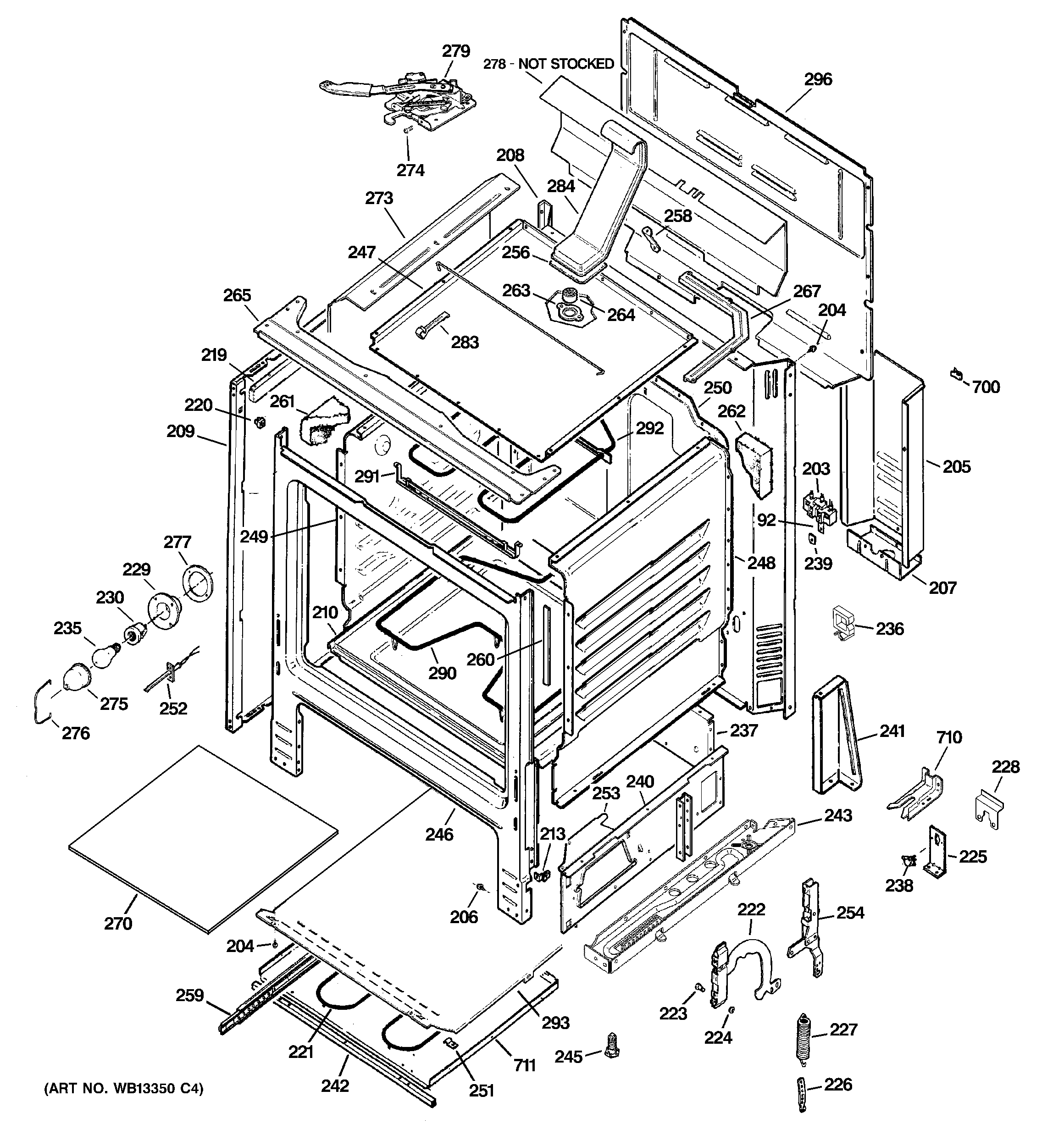 Hotpoint RB800CJ2CC body parts diagram