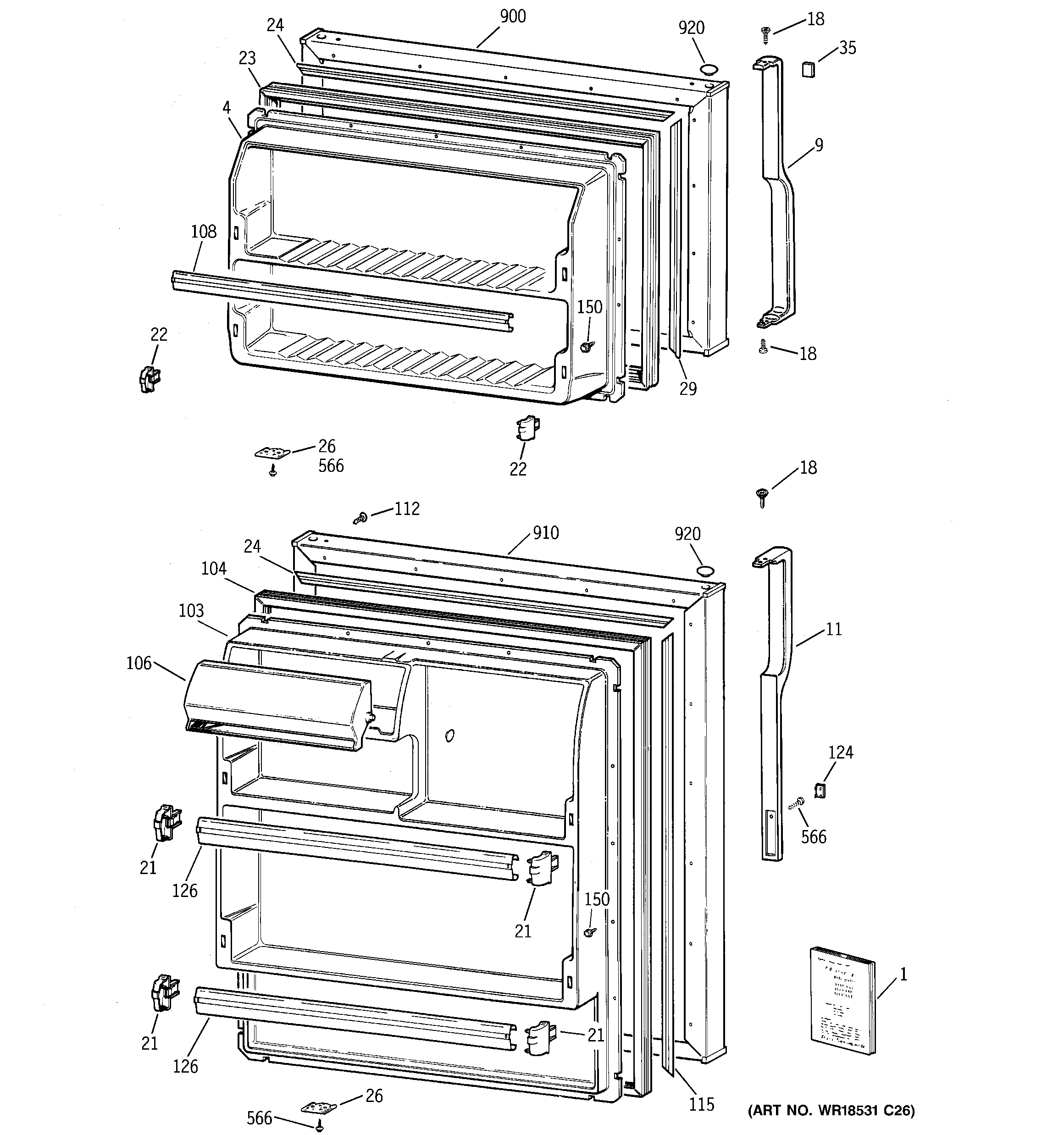 Hotpoint HTS16BCSERWW doors diagram