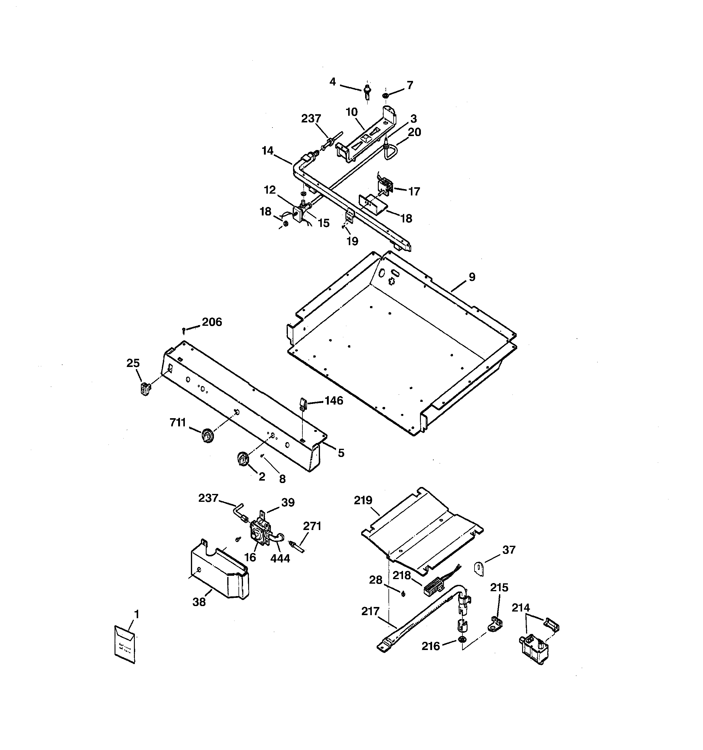 Hotpoint RGB530BEA3WH gas & burner parts diagram
