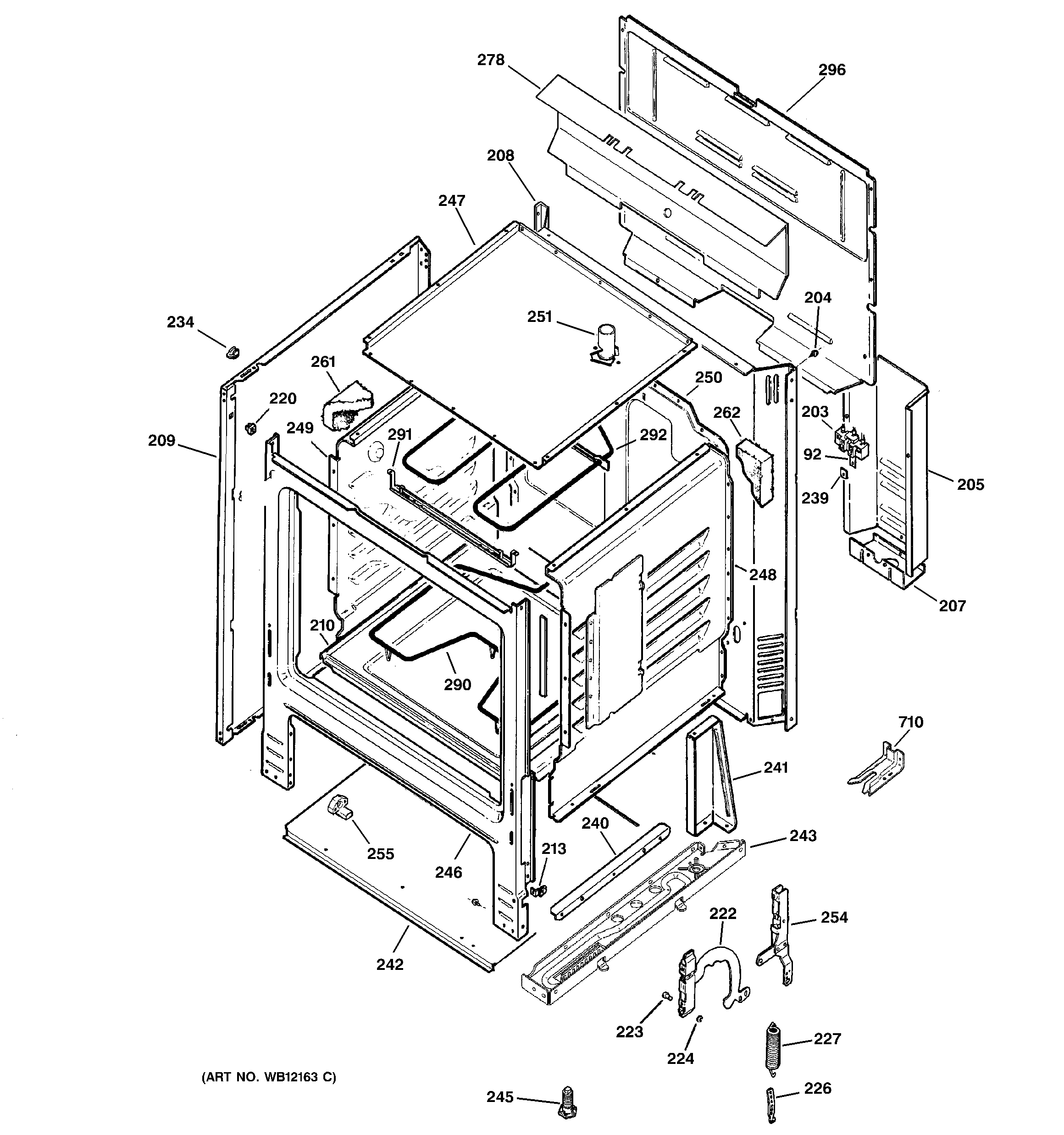 Hotpoint RB525C2WH body parts diagram