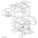 GE JK3800SH1SS oven cavity parts diagram