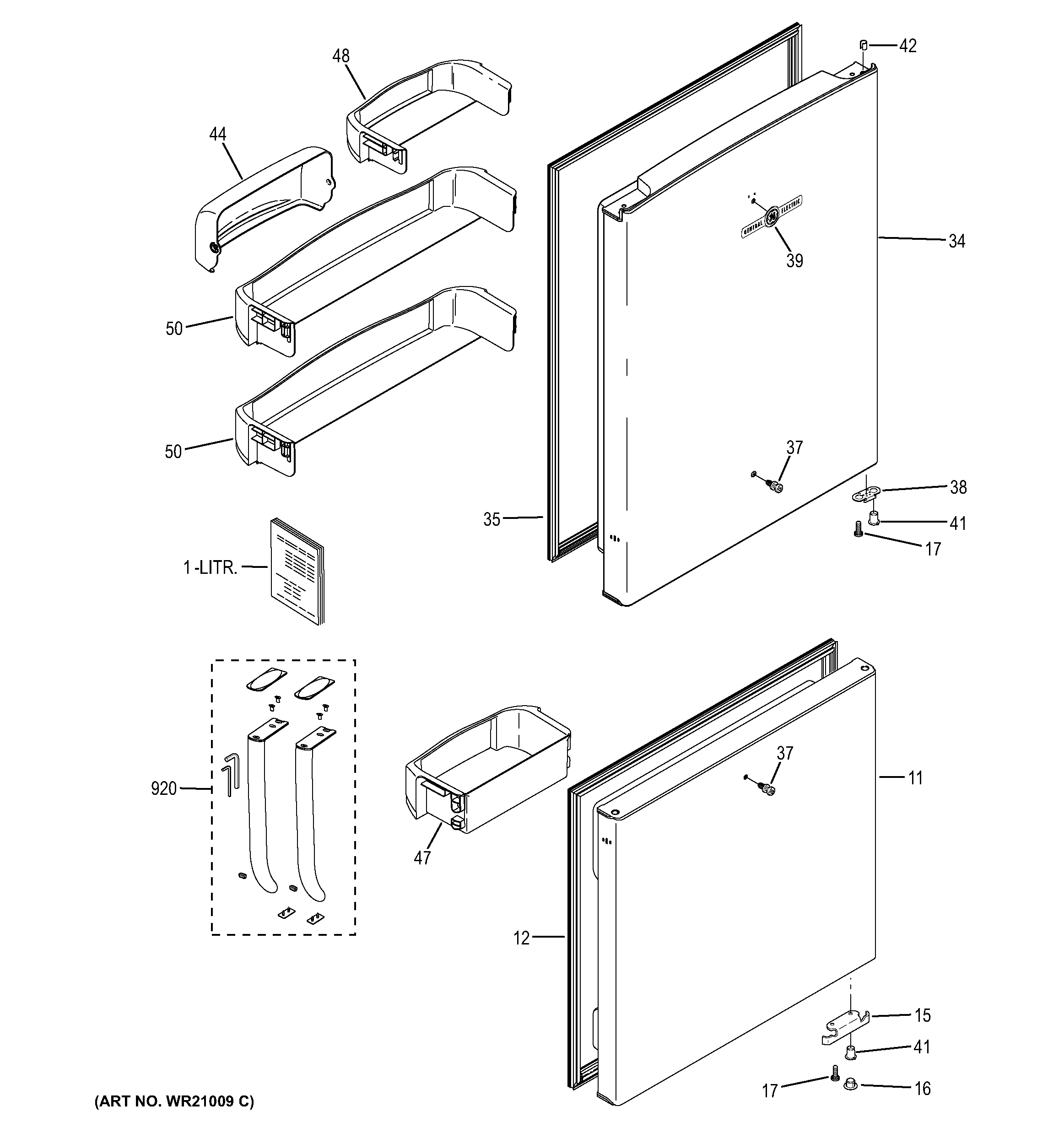 GE ABE20EGEBRBS doors diagram