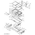 GE GFE27GGDEBB fresh food shelves diagram