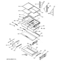 GE DFE29JMDEES fresh food shelves diagram
