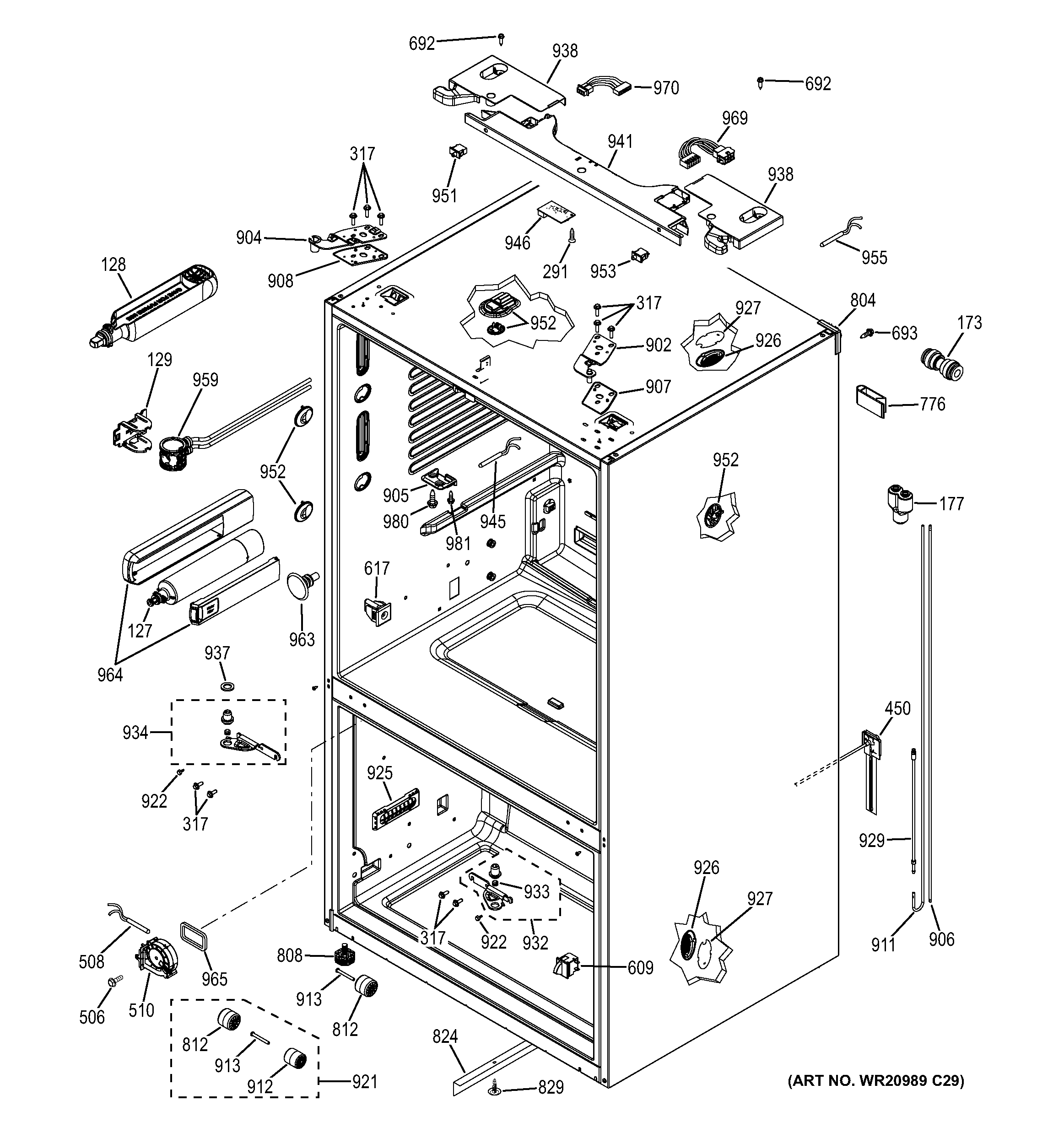 GE DFE29JSDCSS case parts diagram