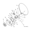 GE GTUP270GM1WW blower & motor assembly diagram