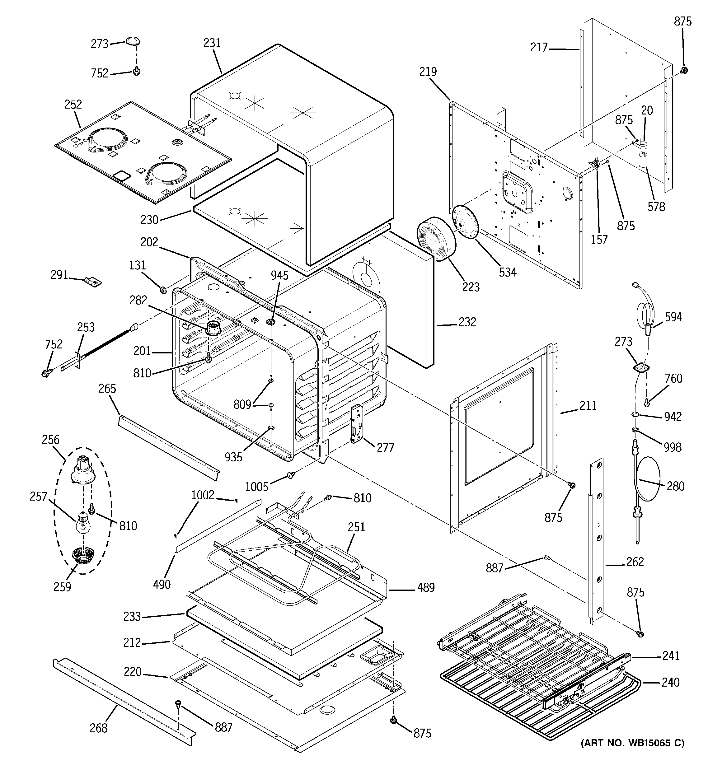 GE CT918ST1SS body parts diagram