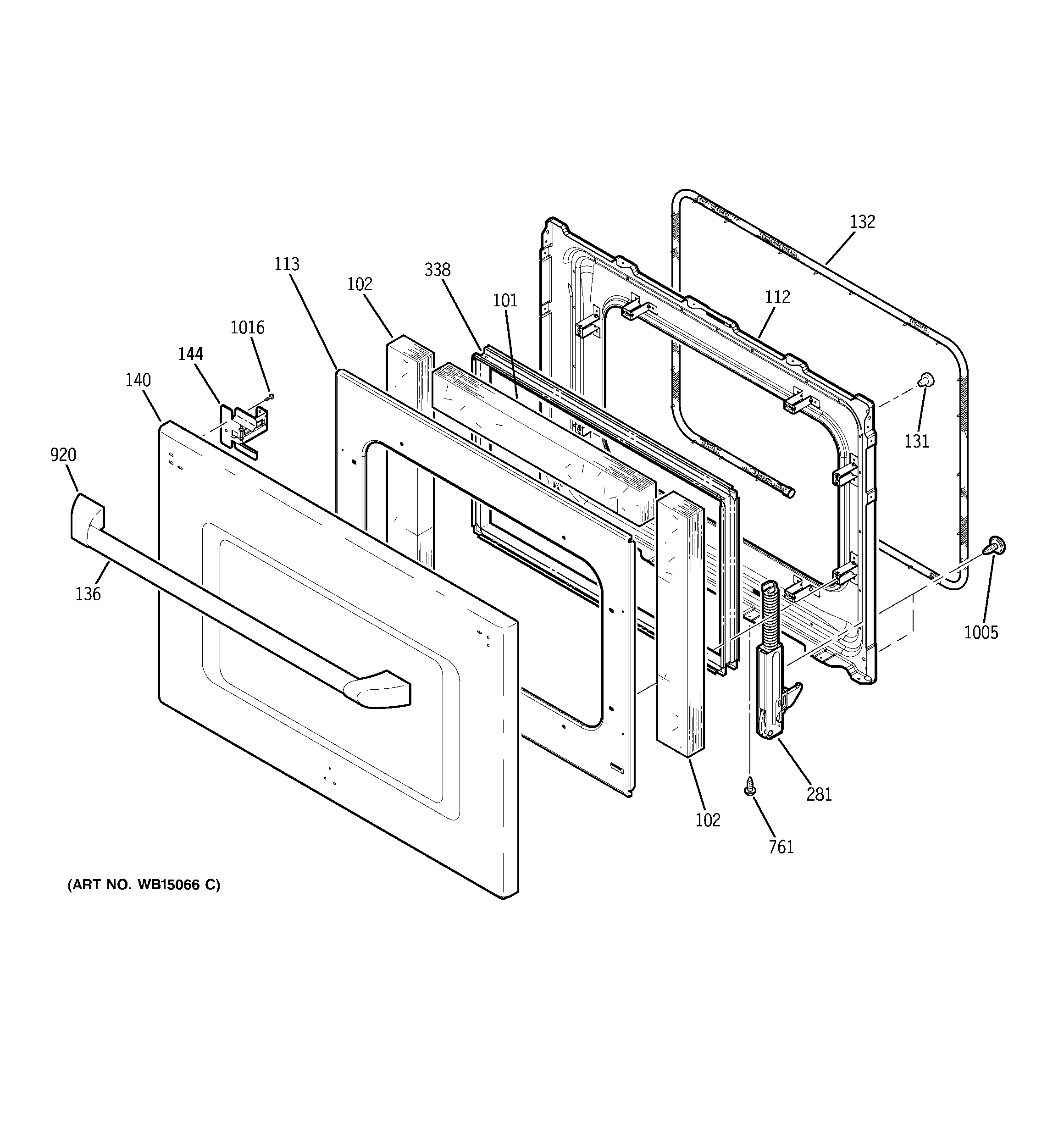 GE CT918ST1SS door diagram