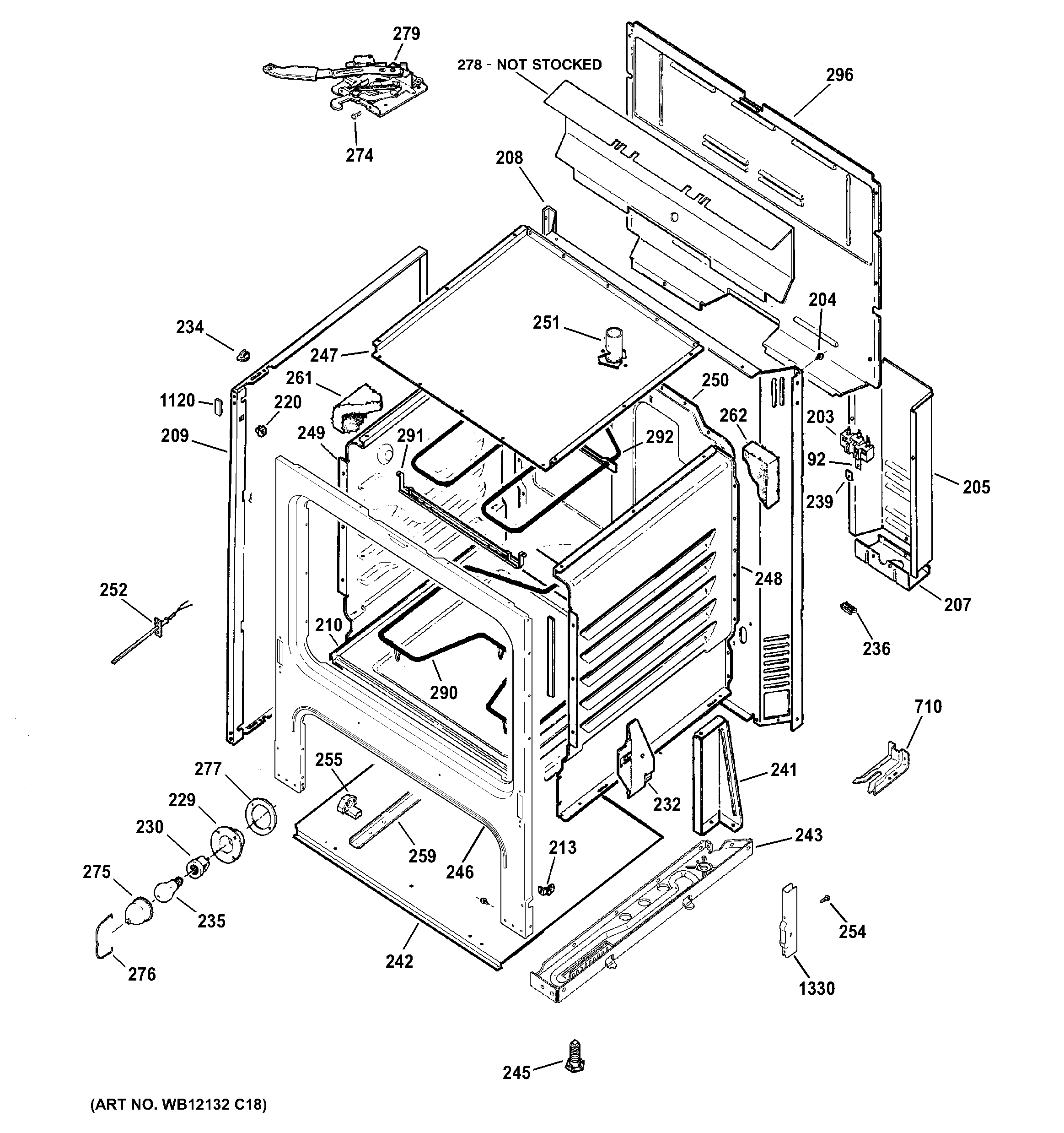 Hotpoint RB720DH1BB body parts diagram