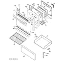 Hotpoint RB720DH1BB door & drawer parts diagram