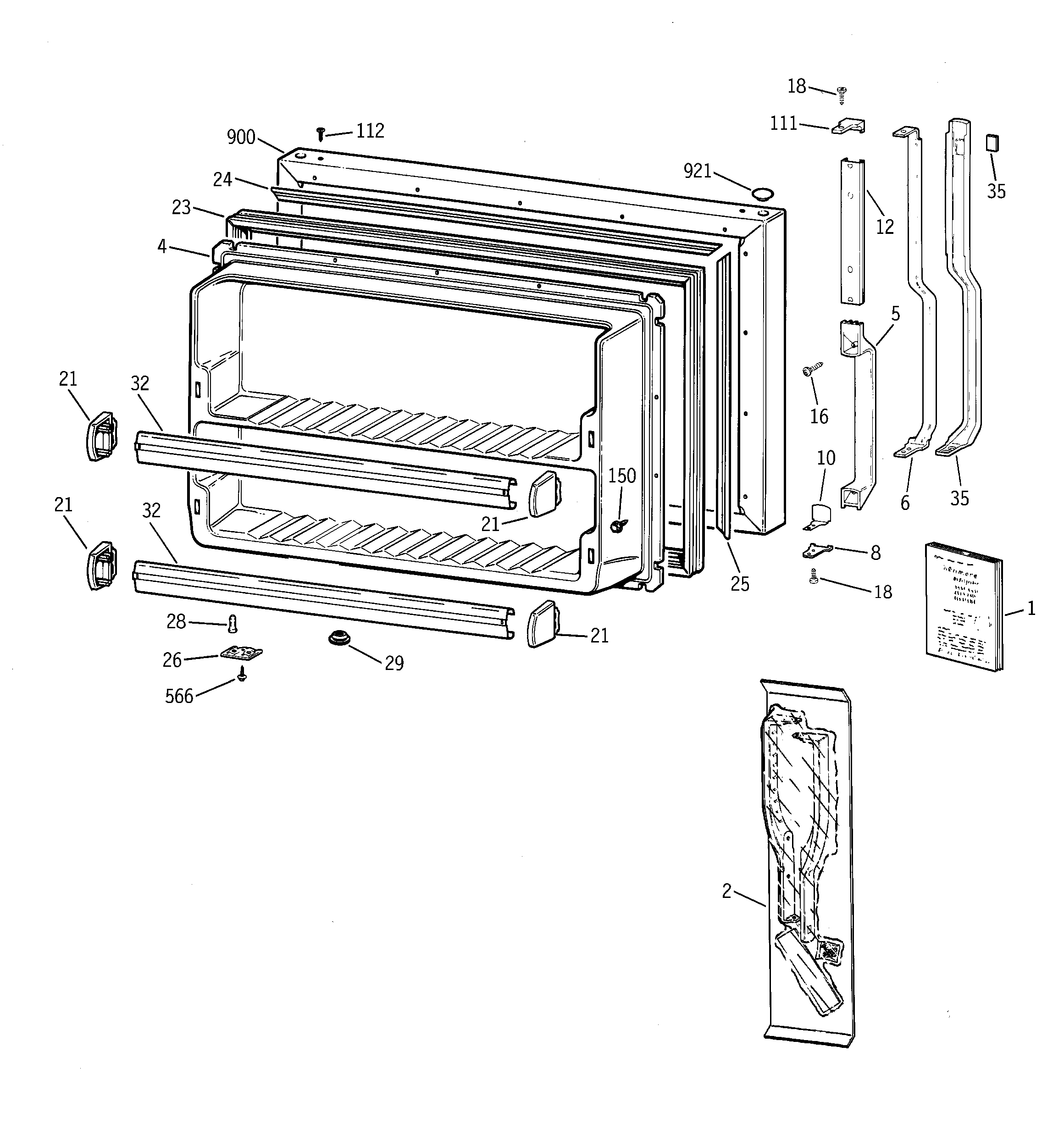 Hotpoint CTT21GABFRAA freezer door diagram