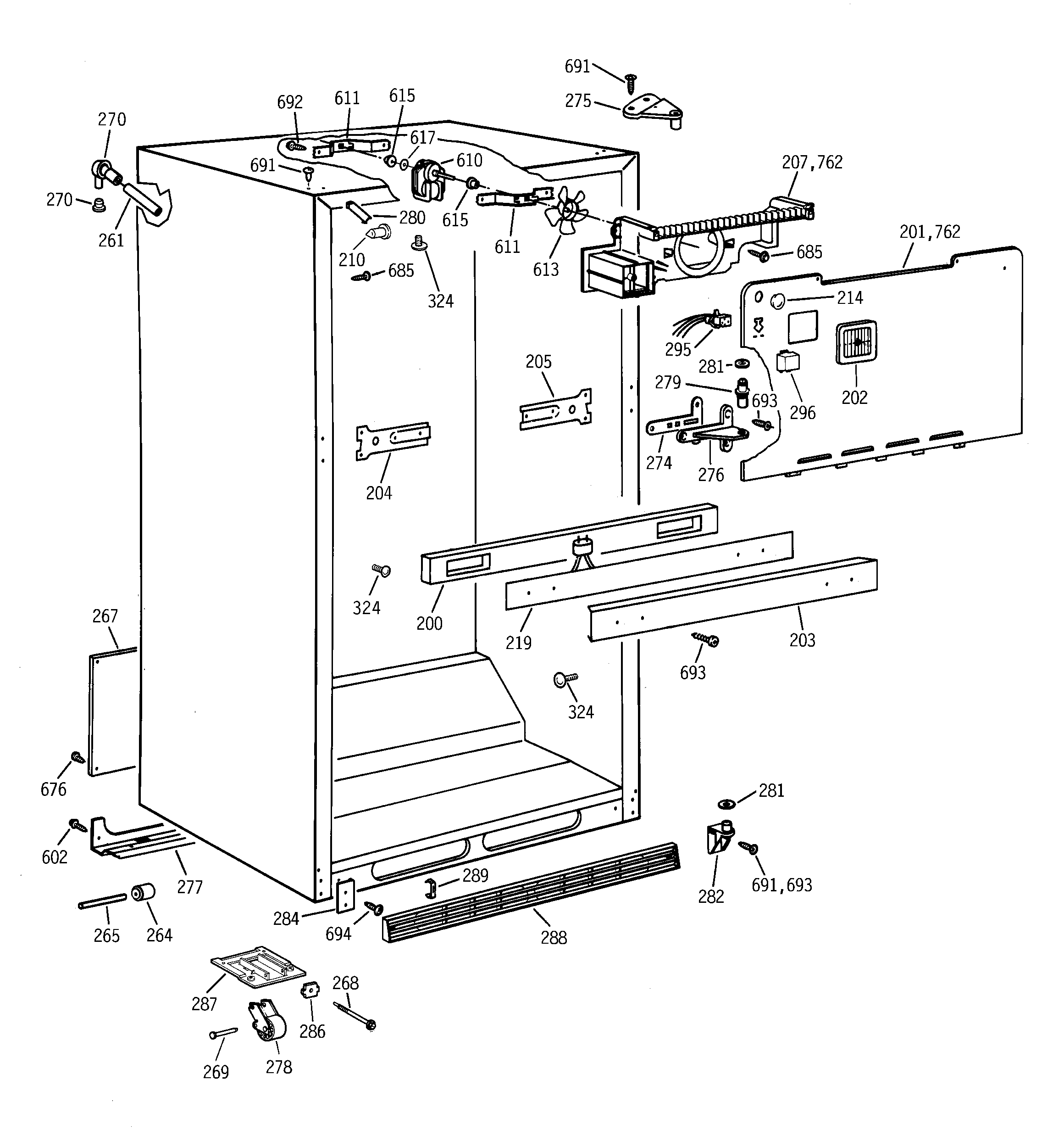Hotpoint CTT21GABFRAA cabinet diagram