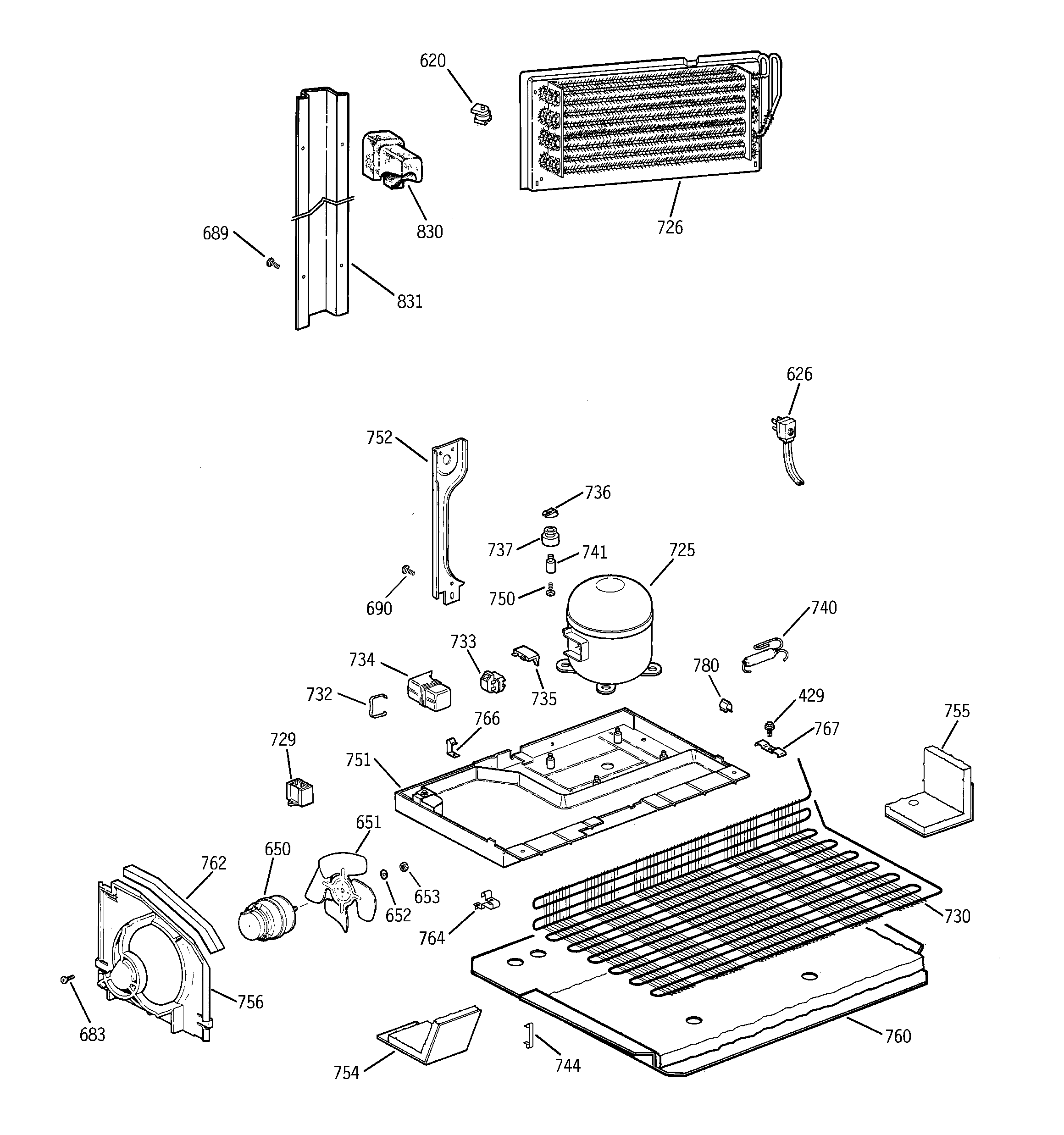 Hotpoint CTT21GABFRAA unit parts diagram