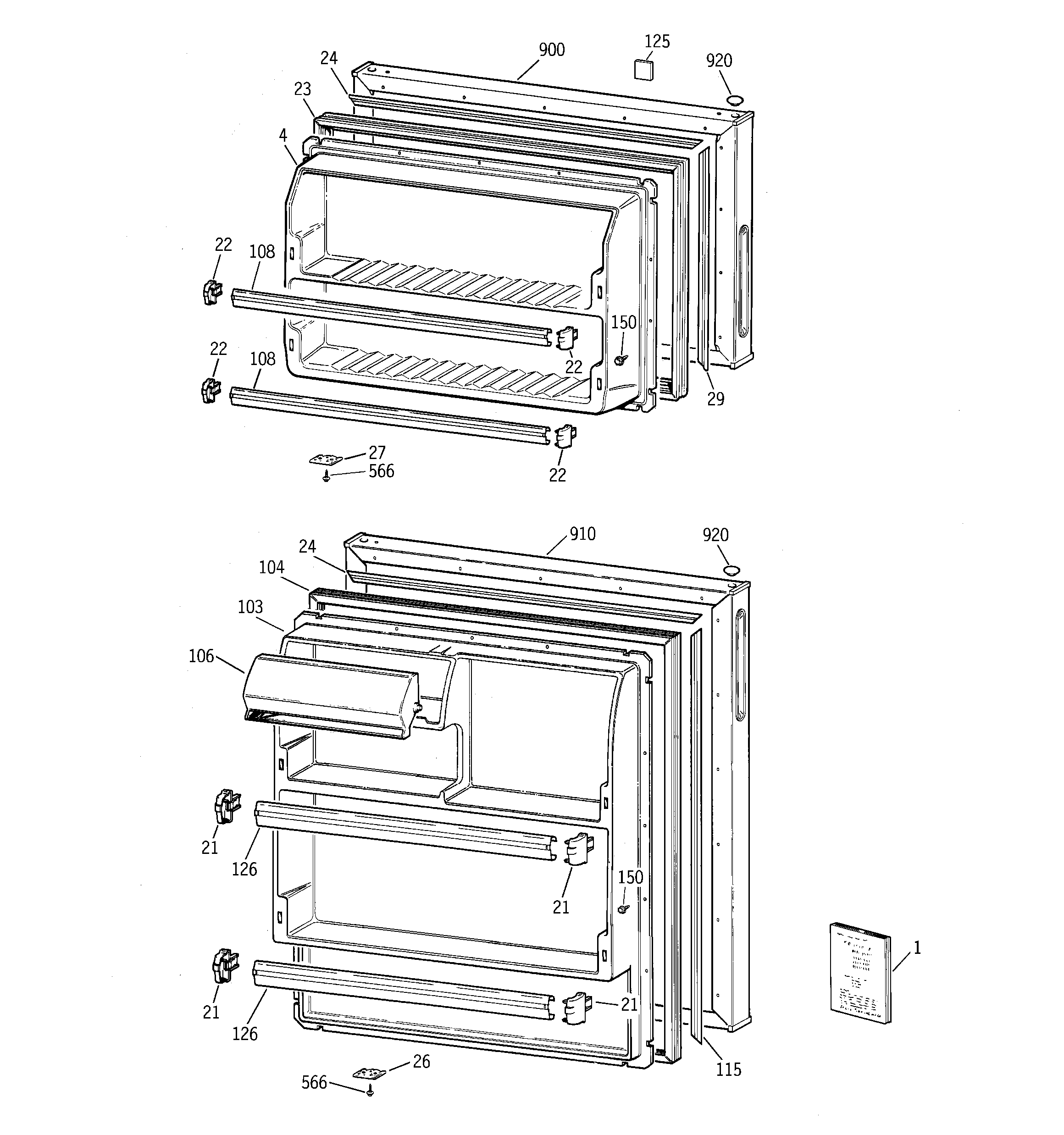 Hotpoint CTH16CYBELWW doors diagram