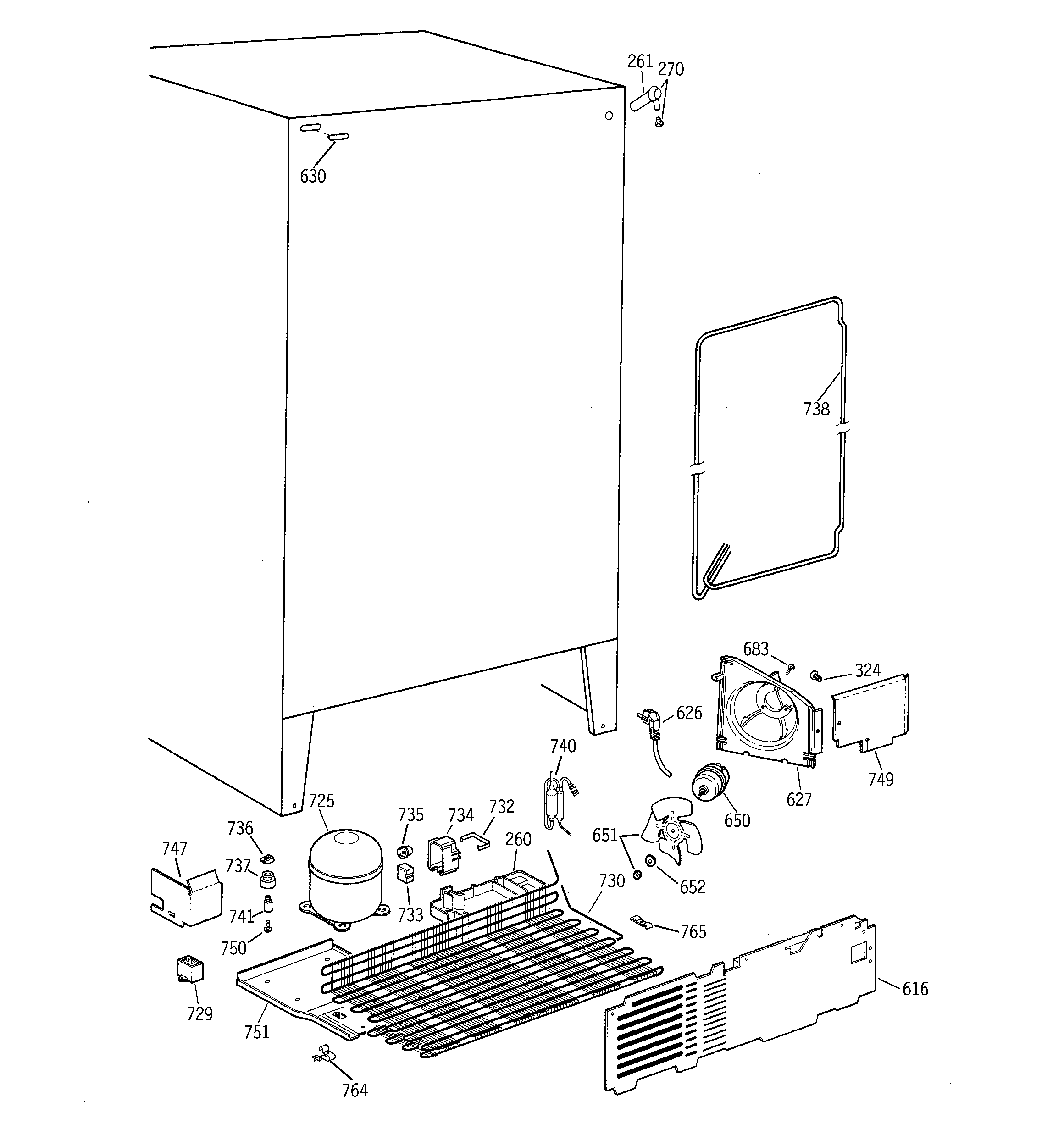 Hotpoint CSX22GABBWW unit parts diagram