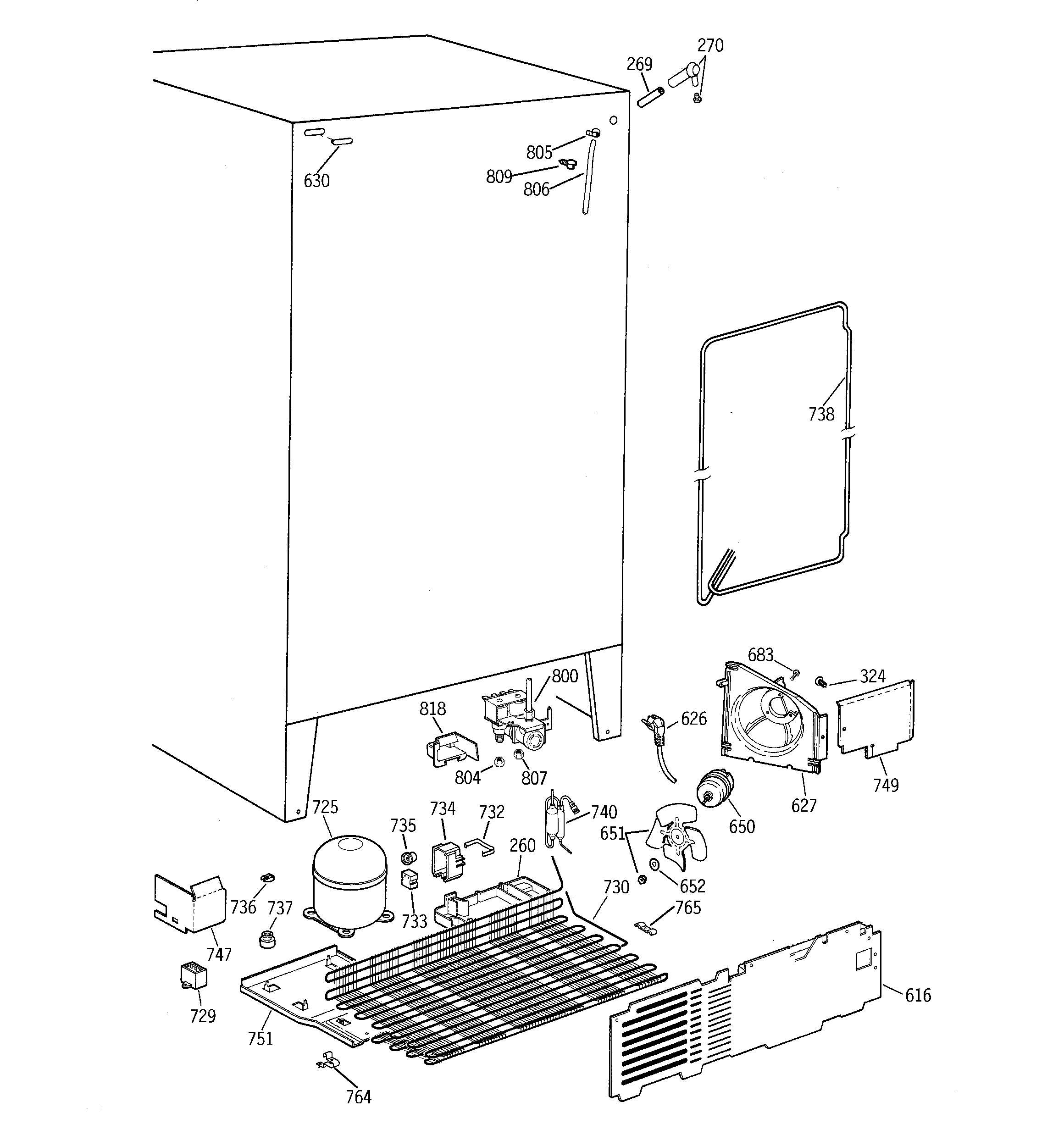 Hotpoint CSX25GRBBWW unit parts diagram