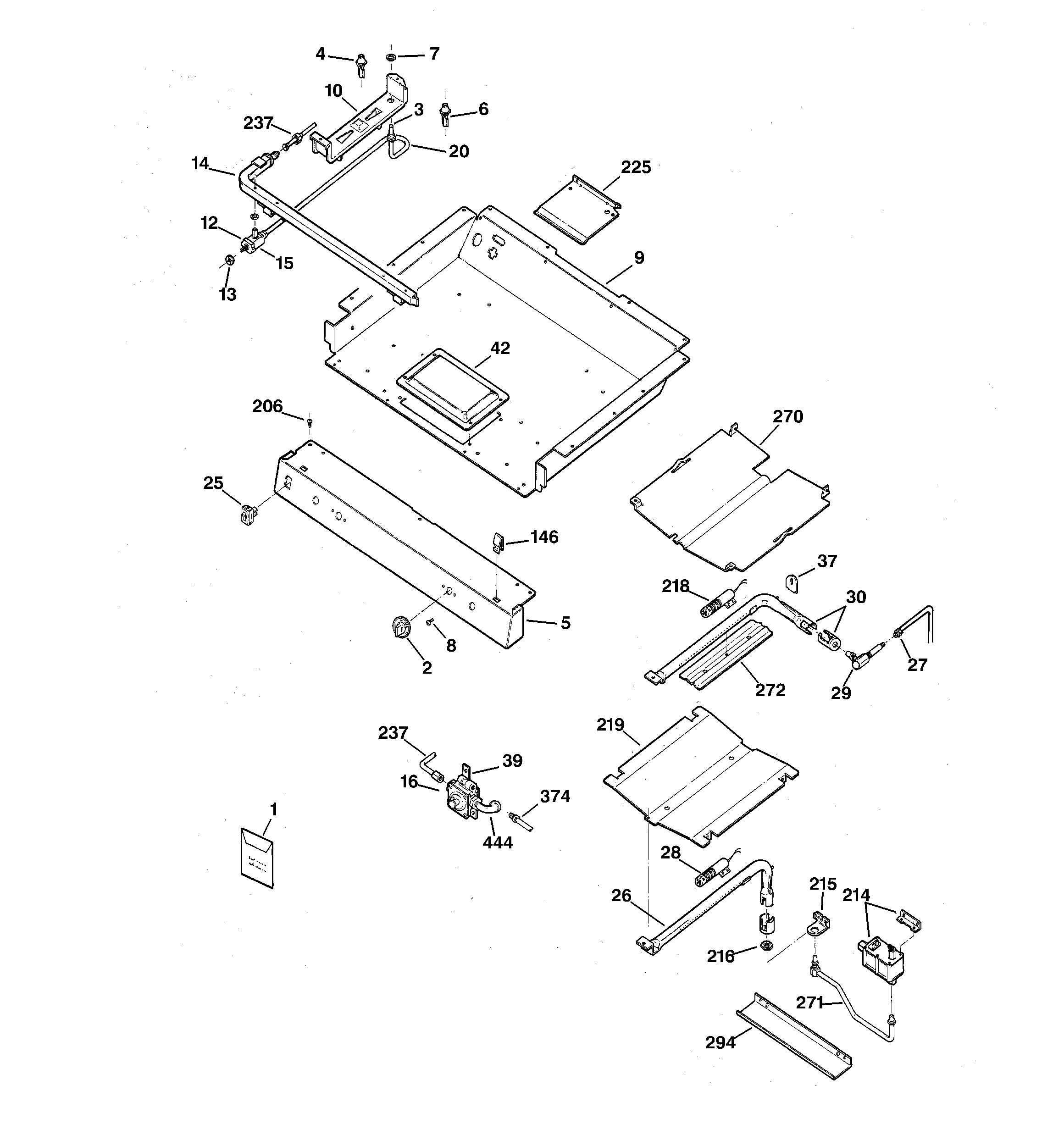 Hotpoint RGB745WEA2WW gas & burner parts diagram