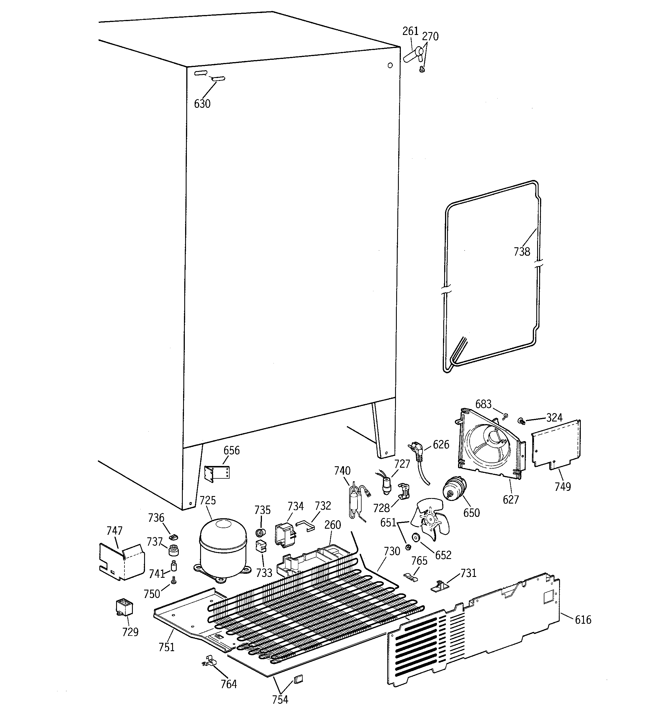 Hotpoint CSK20GABBAD unit parts diagram