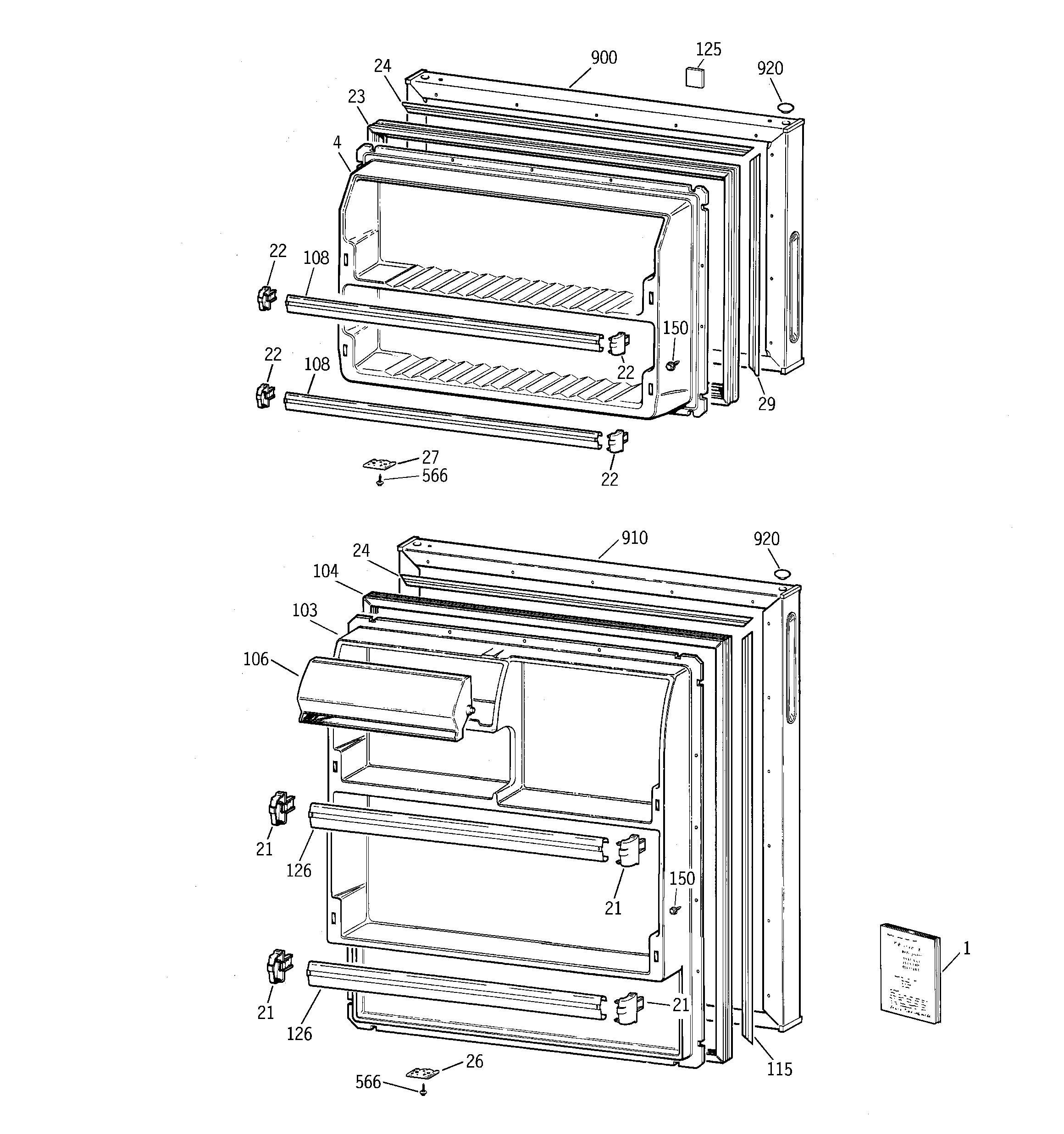 Hotpoint CTX14CYBHRWW doors diagram