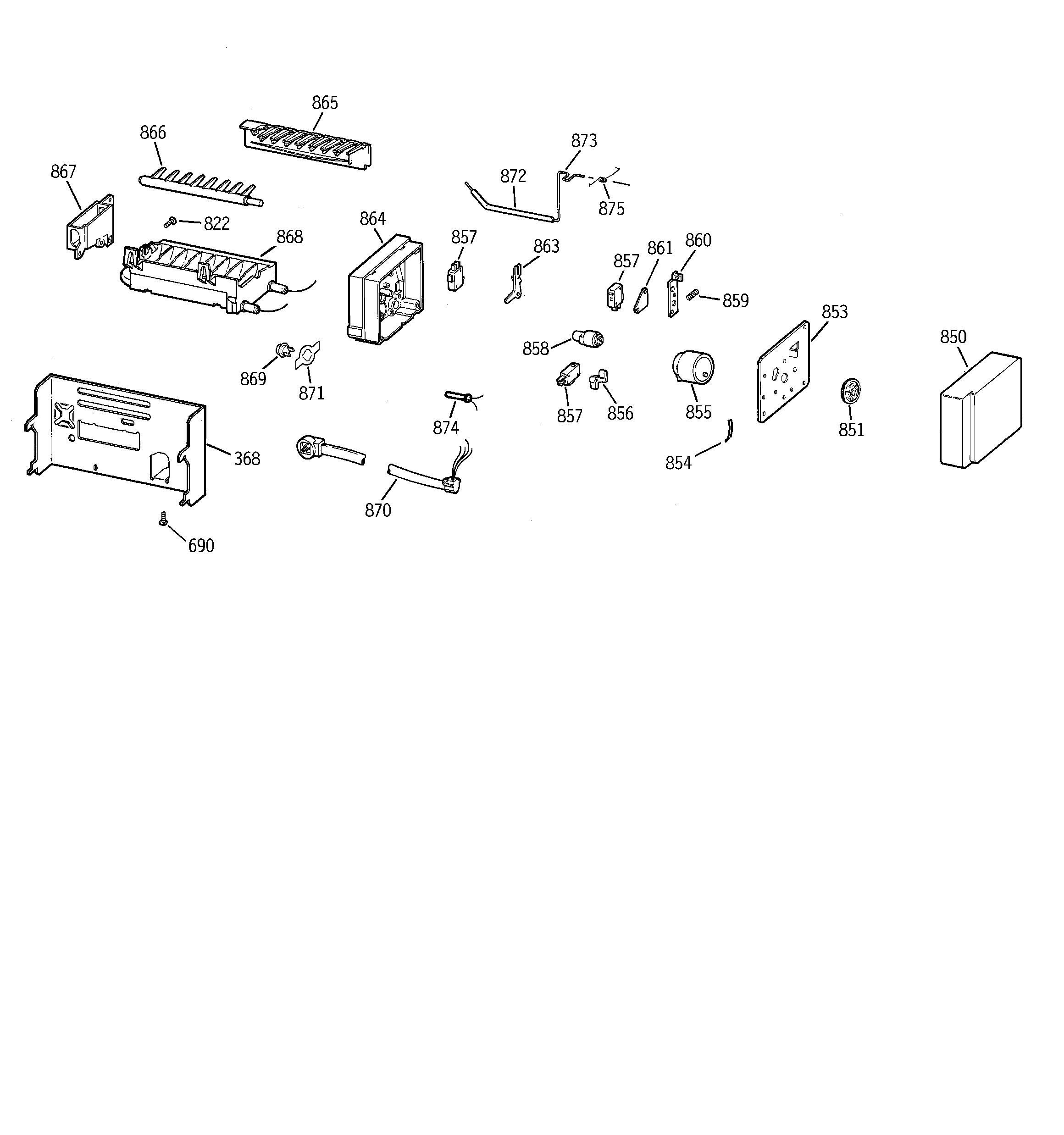 Hotpoint CSK30DRBBAA icemaker wr30x0331 diagram