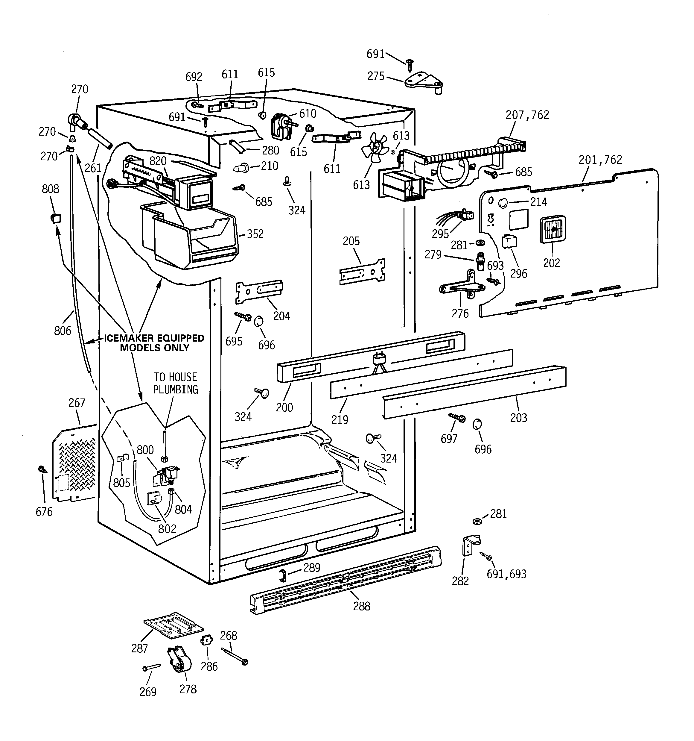 Hotpoint CTX18GICBRAA cabinet diagram