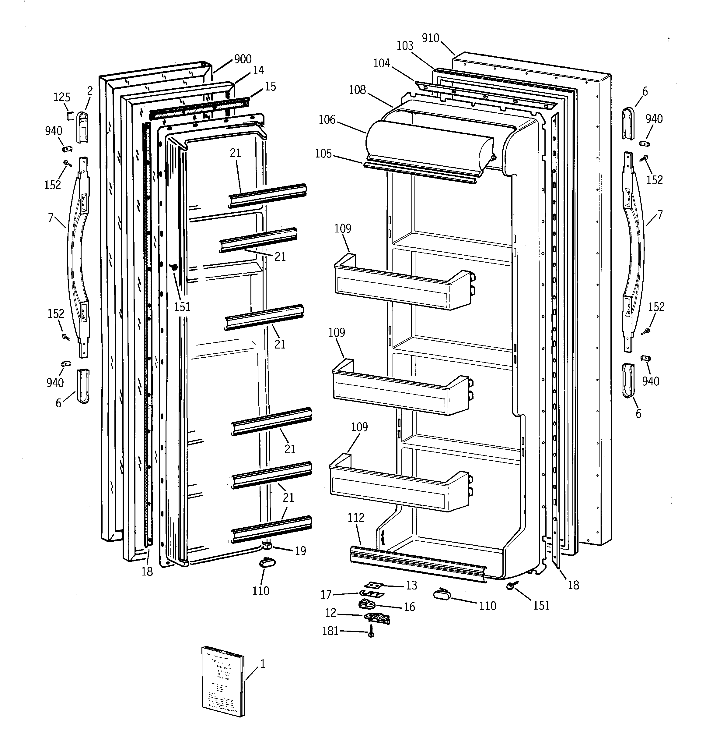 Hotpoint CST20KABCAD doors diagram