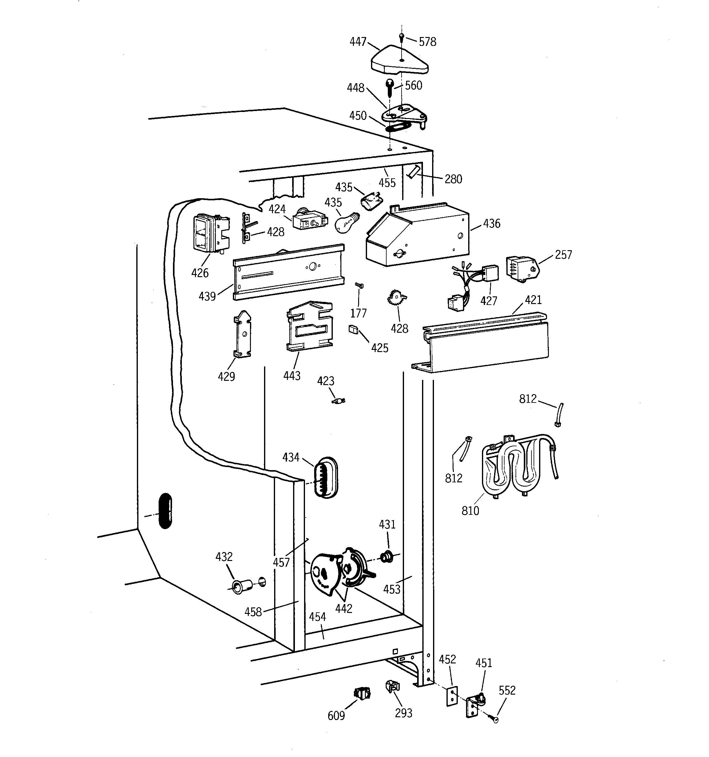 Hotpoint CSX22GRBCWW fresh food section diagram